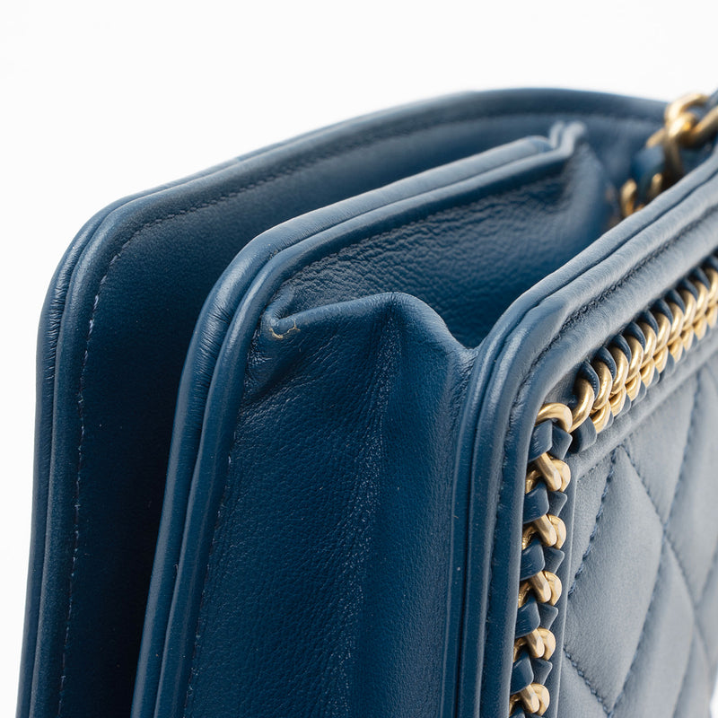 Chanel Lambskin Chain Around Boy Wallet on Chain Bag (SHF-jC1V6a)