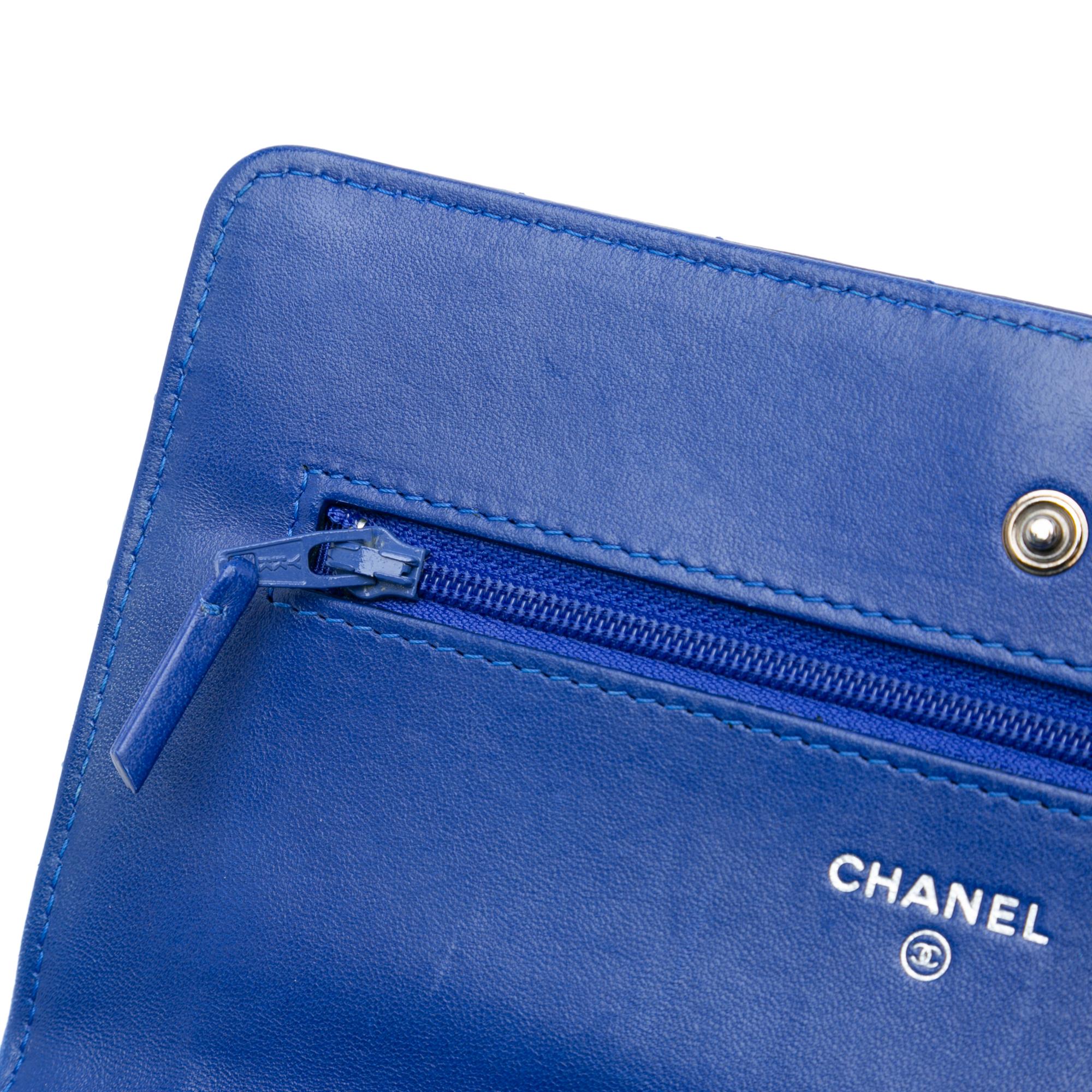 Chanel Lambskin Chevron Trendy Wallet On Chain