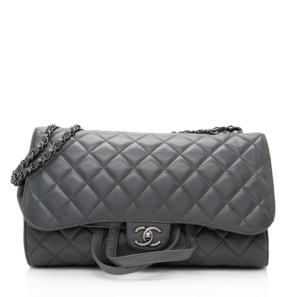 Chanel Lambskin Classic Drawstring Shopper Flap Bag FINAL