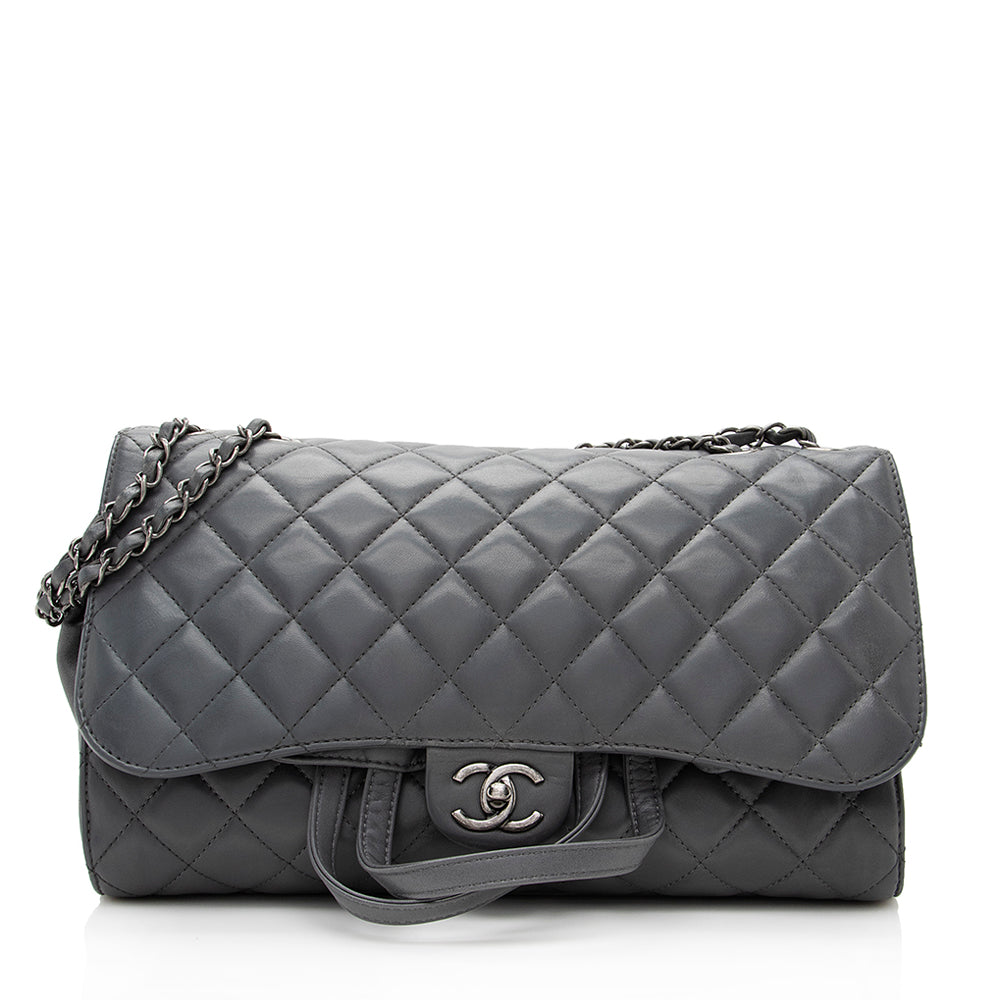 Chanel Lambskin Classic Drawstring Shopper Flap Bag - FINAL SALE (SHF-19322)