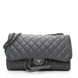 CHANEL Pre-Owned Timeless Jumbo Interwoven Classic Flap Shoulder Bag -  Farfetch