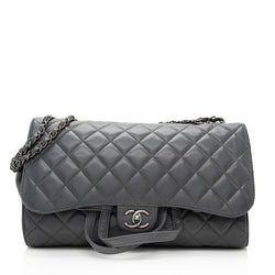 Chanel mini flap top bag grey