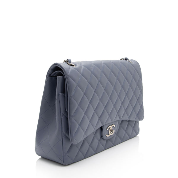 Chanel Metallic Lambskin Classic Maxi Double Flap Bag (SHF-kjT4fr) – LuxeDH