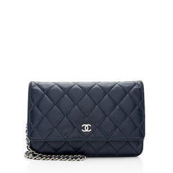 Chanel Classic Wallet on Chain 20S Houndstooth Tweed with light gold  hardware