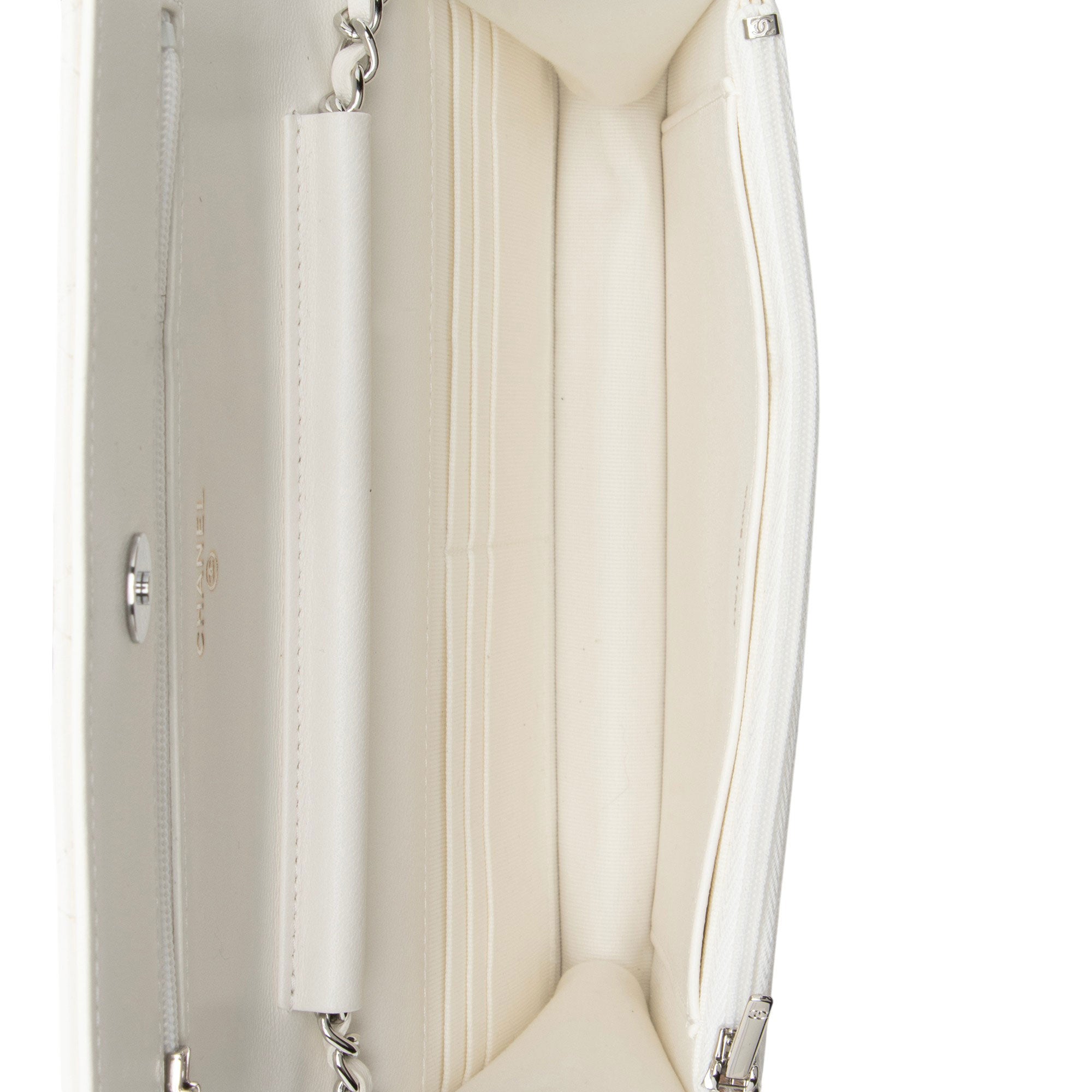 Chanel Lambskin Crystal CC Wallet on Chain