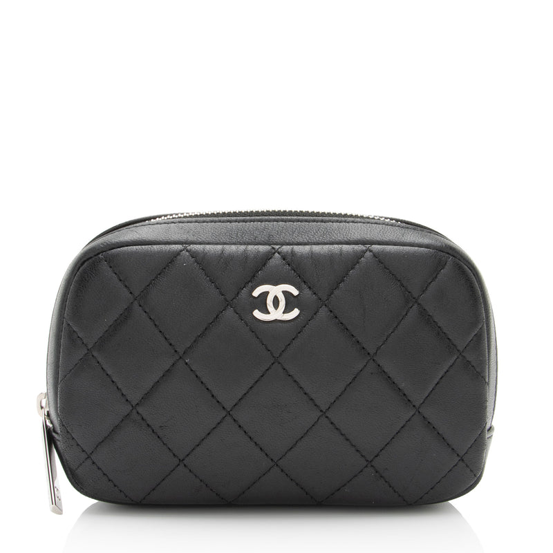 Chanel Lambskin Curvy Small Cosmetic Pouch SHF bKQqBi LuxeDH