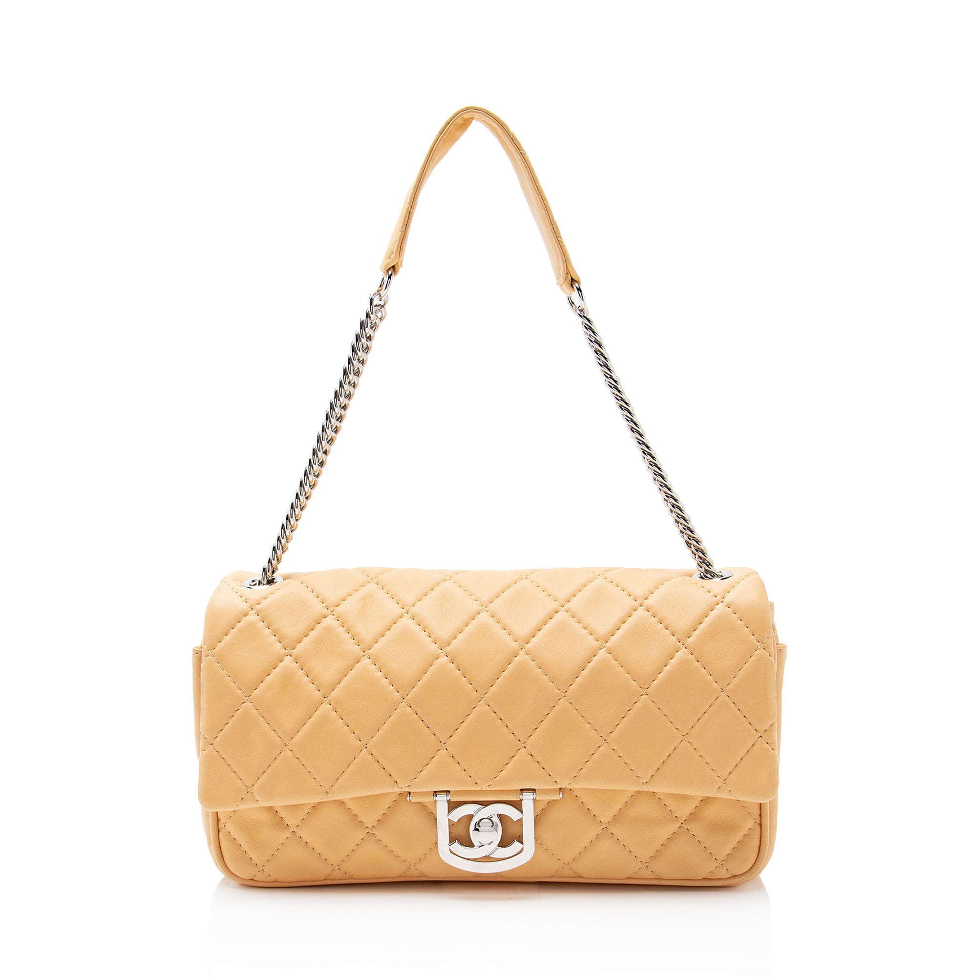 Chanel Lambskin Icons Secret Label Jumbo Flap Bag