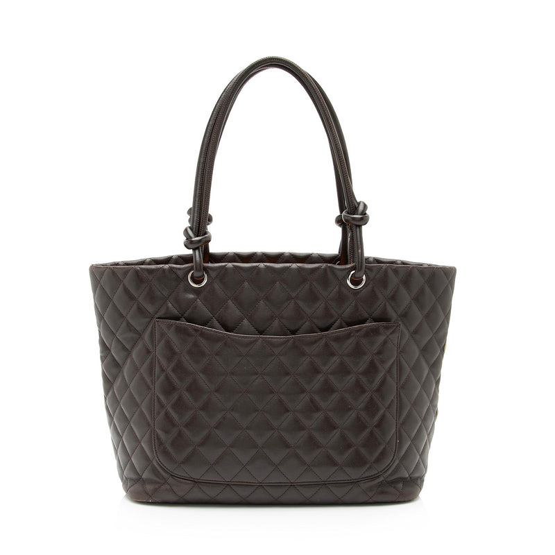 Chanel Lambskin Ligne Cambon Large Shopping Tote - FINAL SALE (SHF-tcE –  LuxeDH