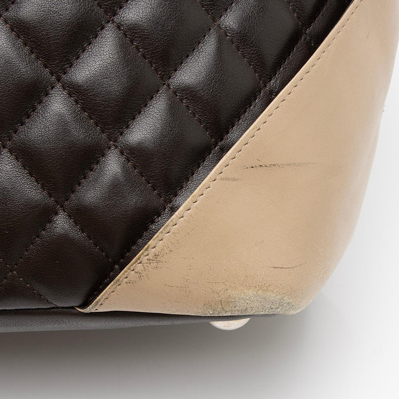 Chanel Cambon Ligne Quilted Leather Bowler Tote Bag - DDH