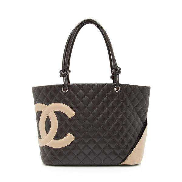 Chanel Lambskin Ligne Cambon Large Shopping Tote - FINAL SALE (SHF-tcEALw)