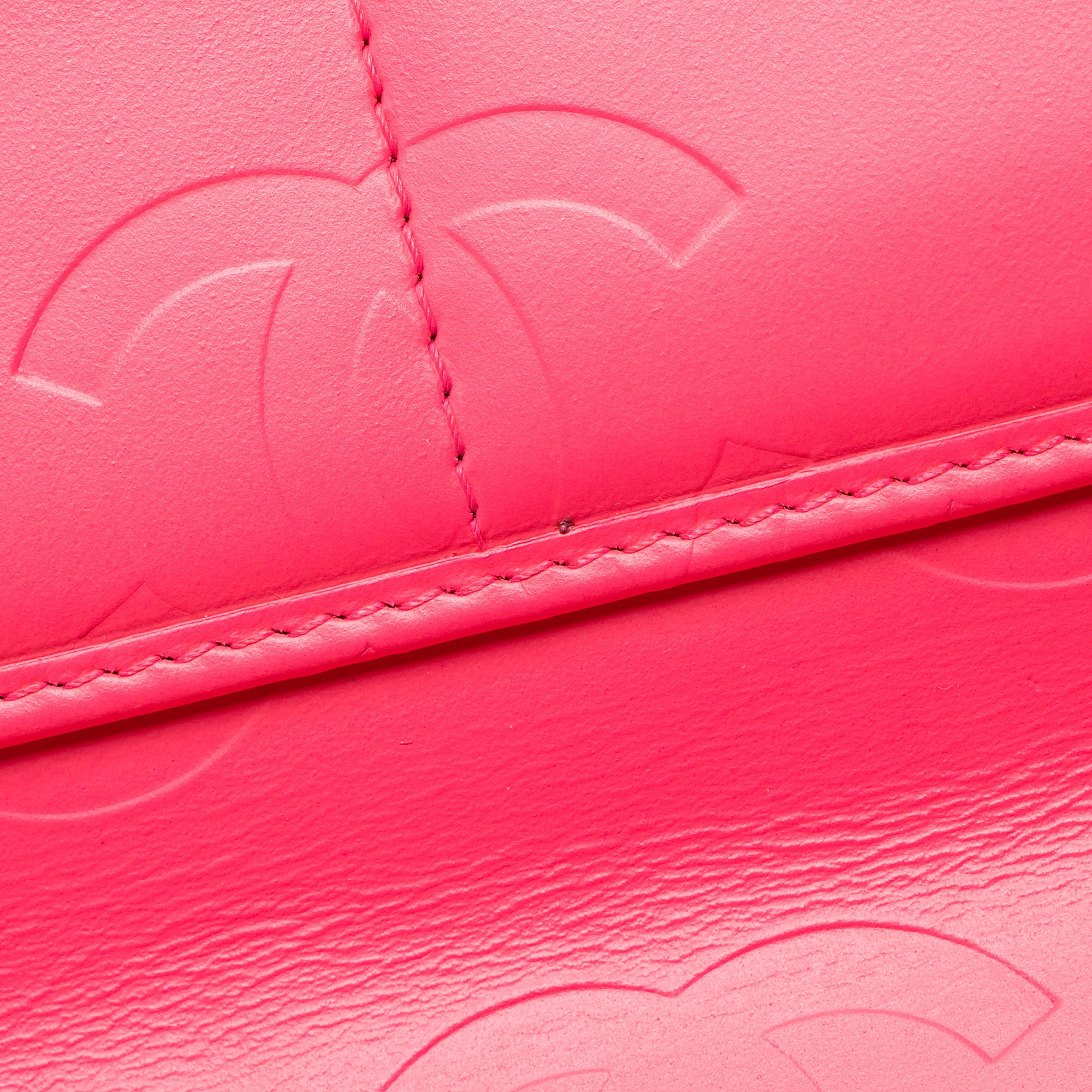 Chanel Lambskin Ligne Cambon Zip Around Organizer Wallet
