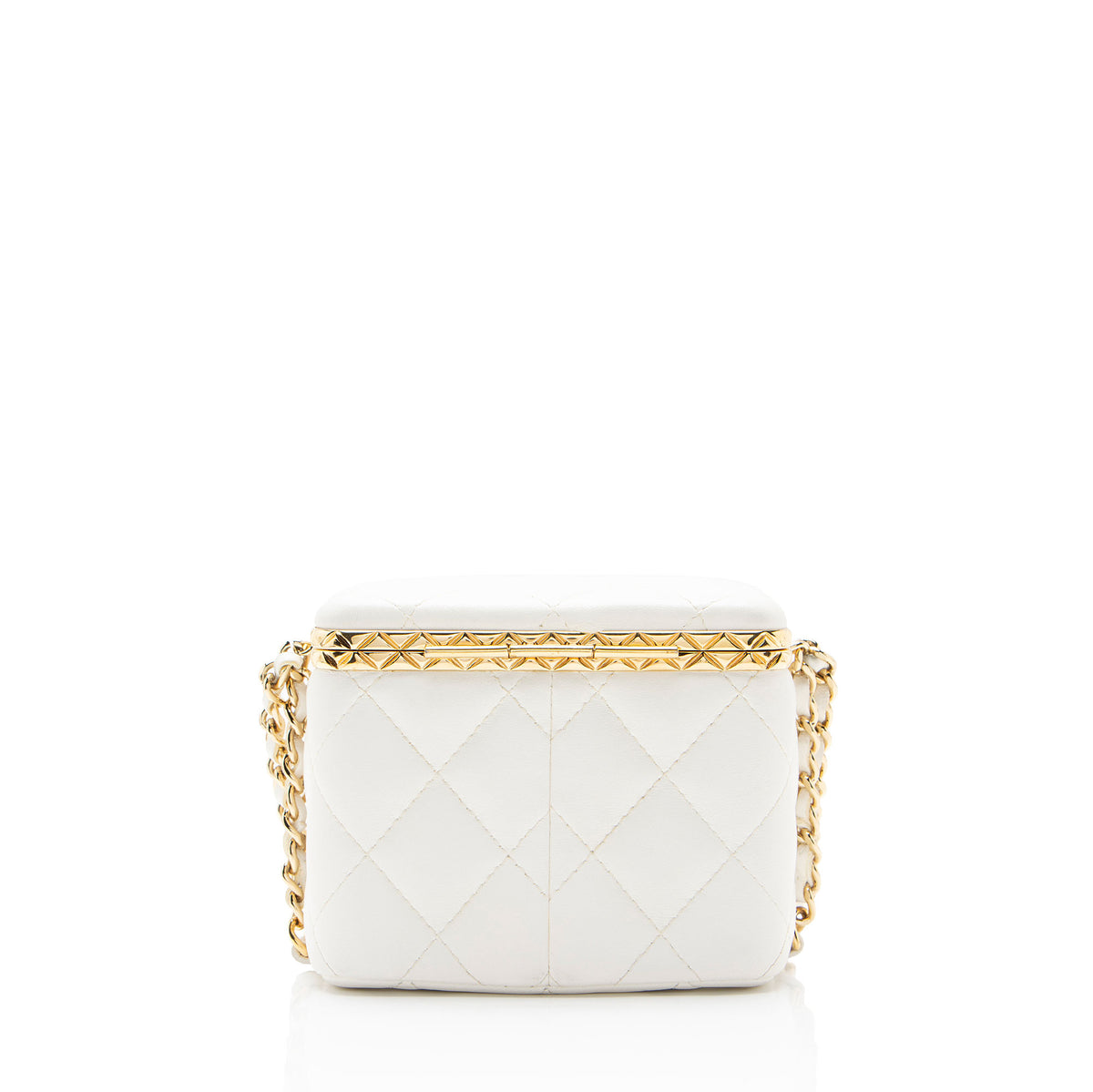 Chanel Lambskin Lock Frame Vanity Case
