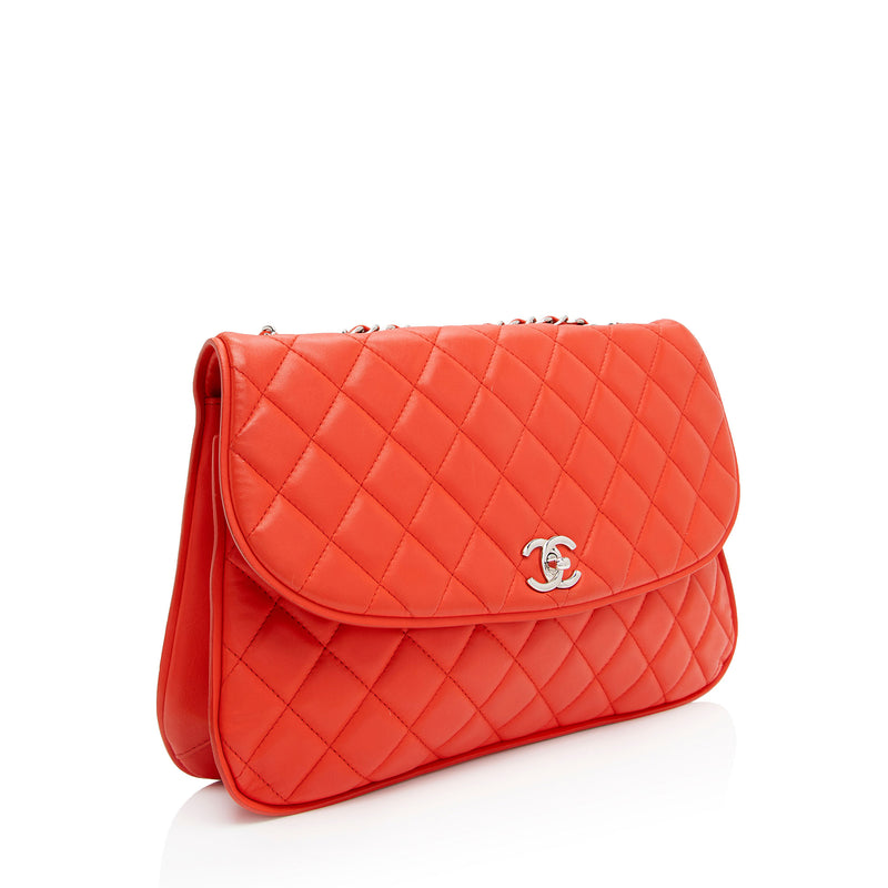Chanel Lambskin Pagode Piping Flap Shoulder Bag (SHF-Cco5SB)