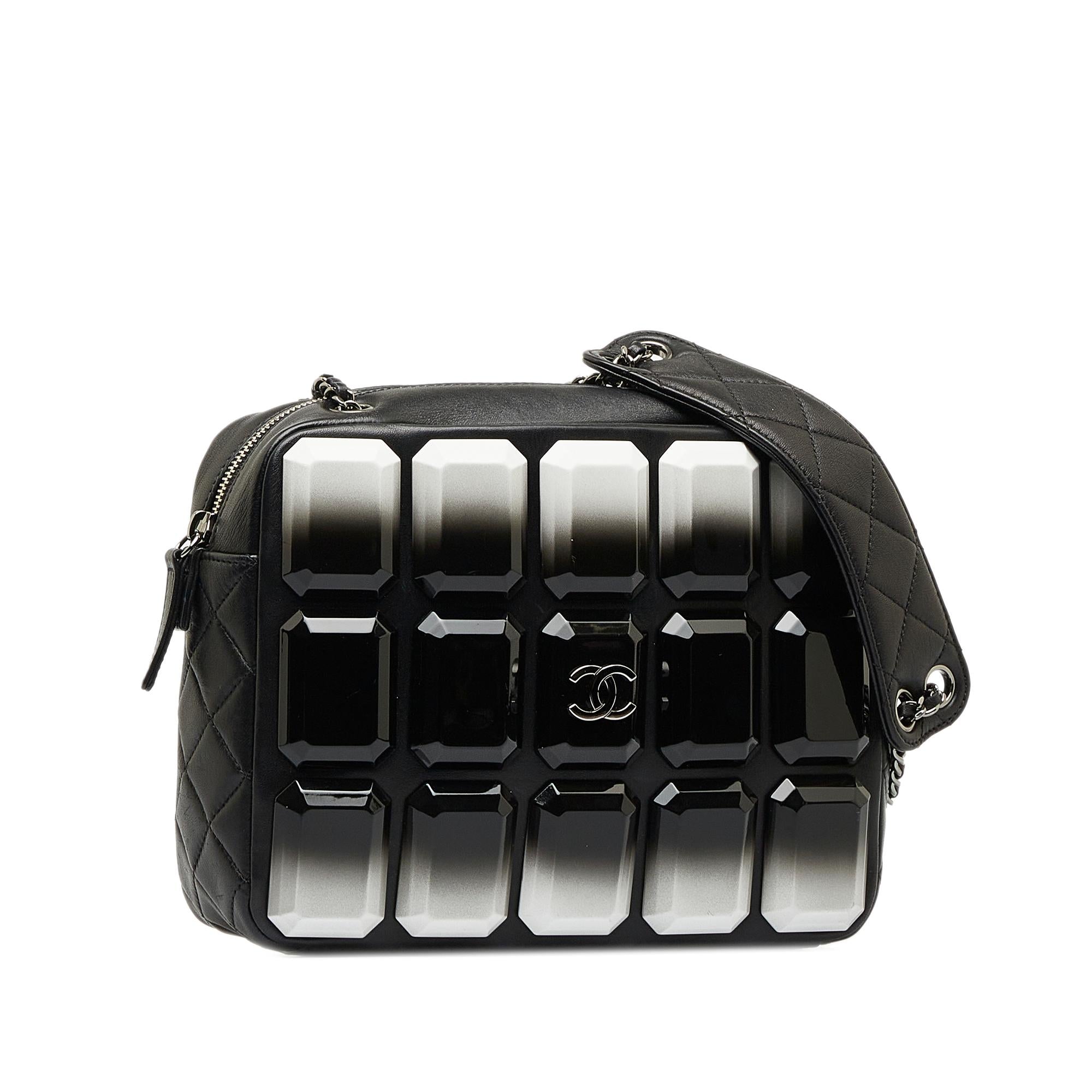 Chanel Lambskin Plexiglass Evening Art Camera Bag (SHG-9R3P43)