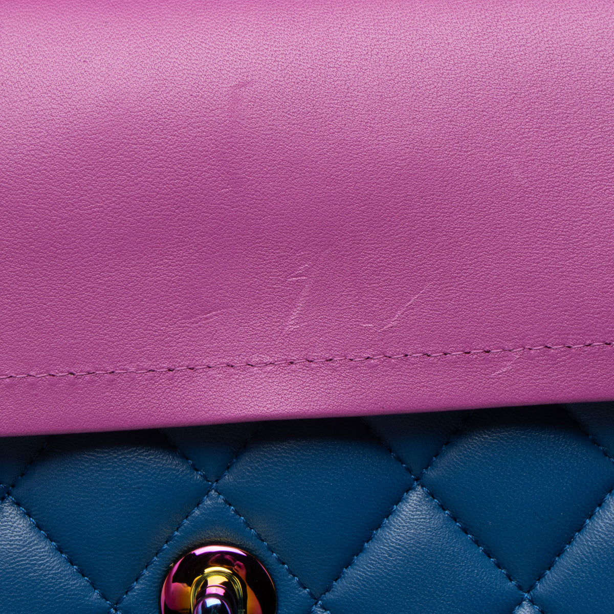 Chanel Lambskin Rainbow Classic Medium Double Flap Bag