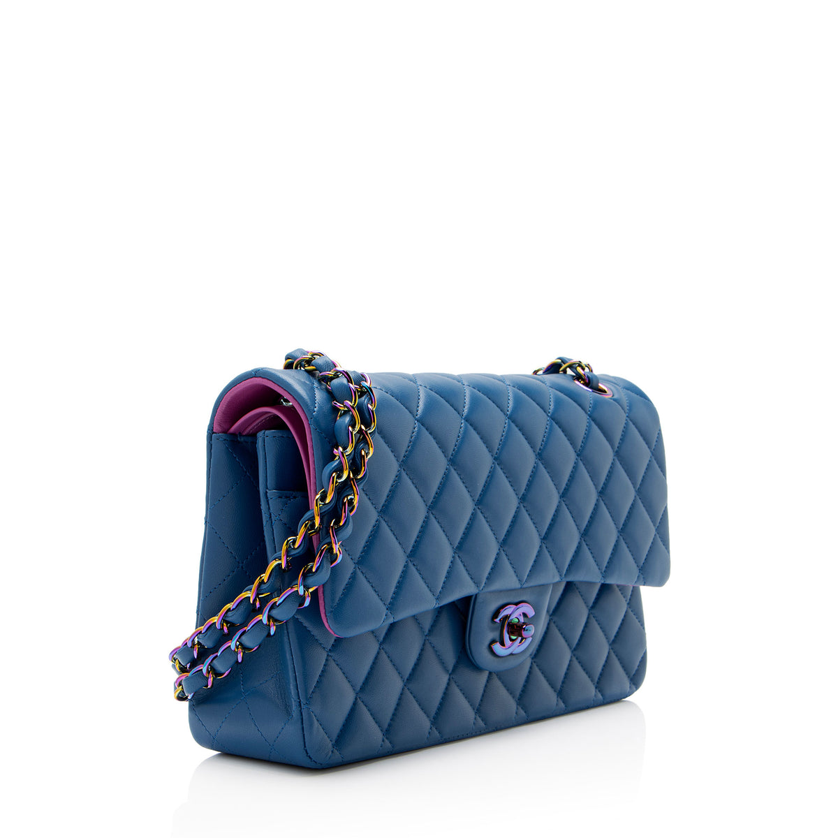 Chanel Lambskin Rainbow Classic Medium Double Flap Bag