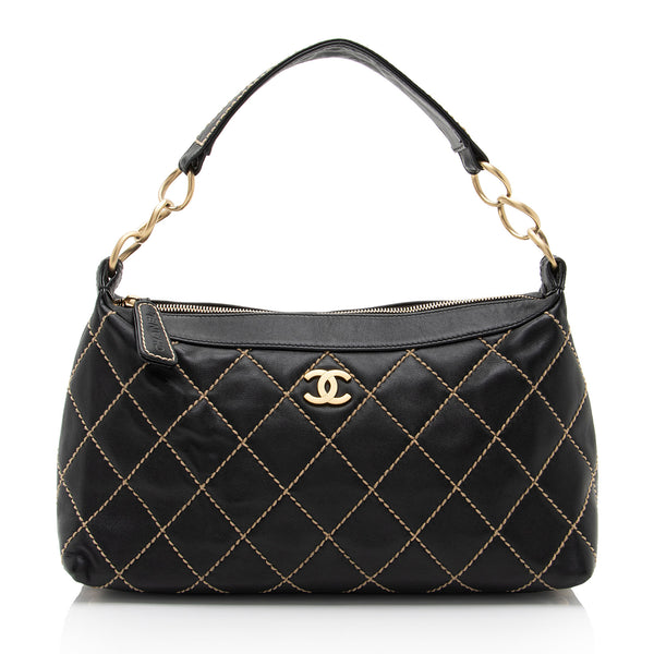 Chanel Lambskin Surpique Large Shoulder Bag (SHF-T8EzC0)
