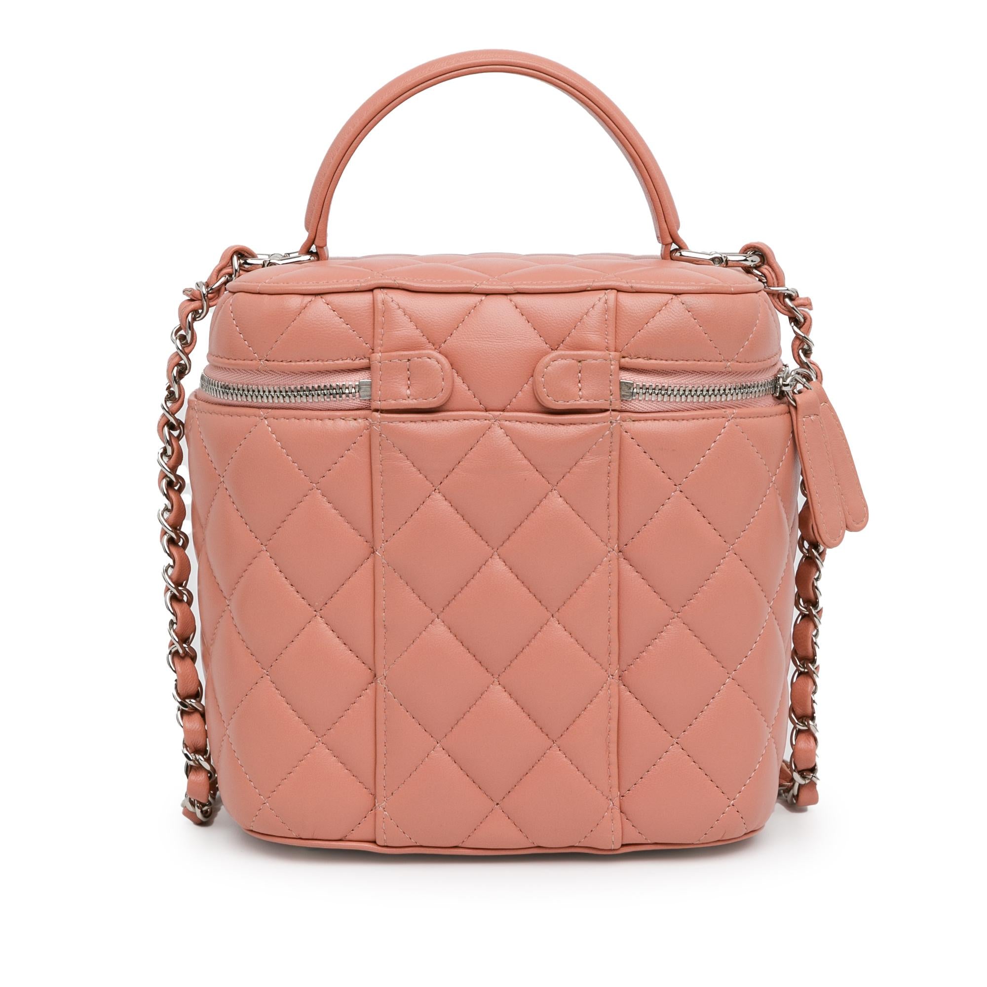 Chanel Lambskin Top Handle Vanity Case with Chain (SHG-K2wZoF)