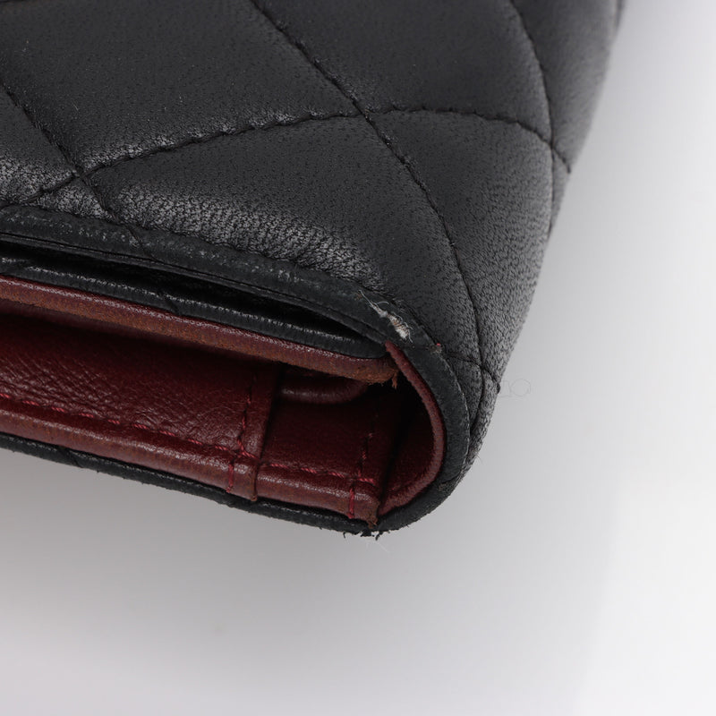 Chanel Lambskin CC Tri-Fold Long Wallet (SHF-TmgtMF)