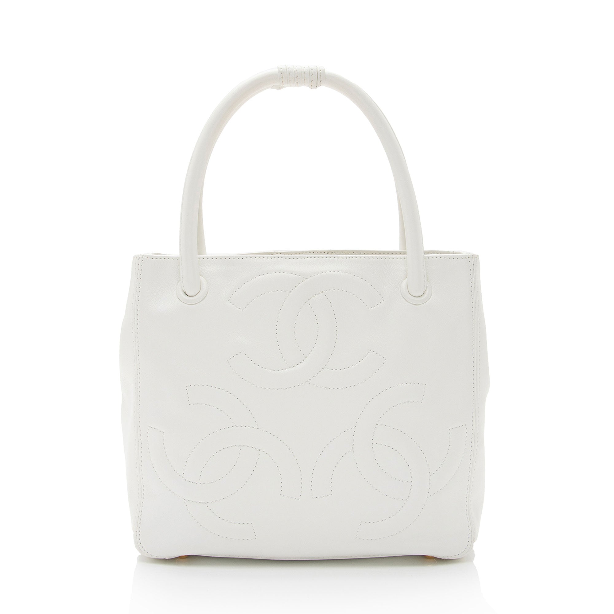 Chanel Lambskin Triple CC Small Tote (SHF-roydAT)