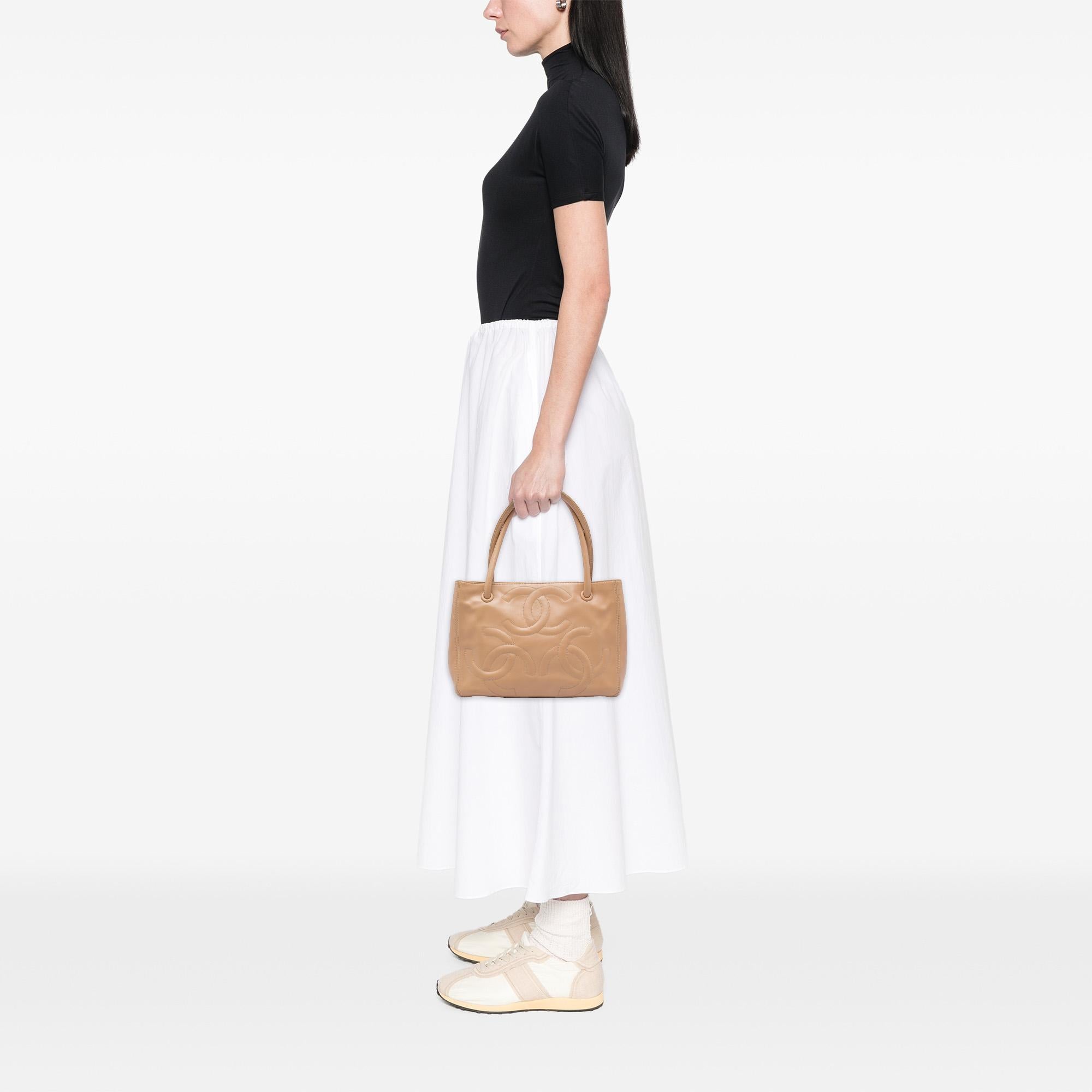 Chanel Lambskin Triple CC Tote