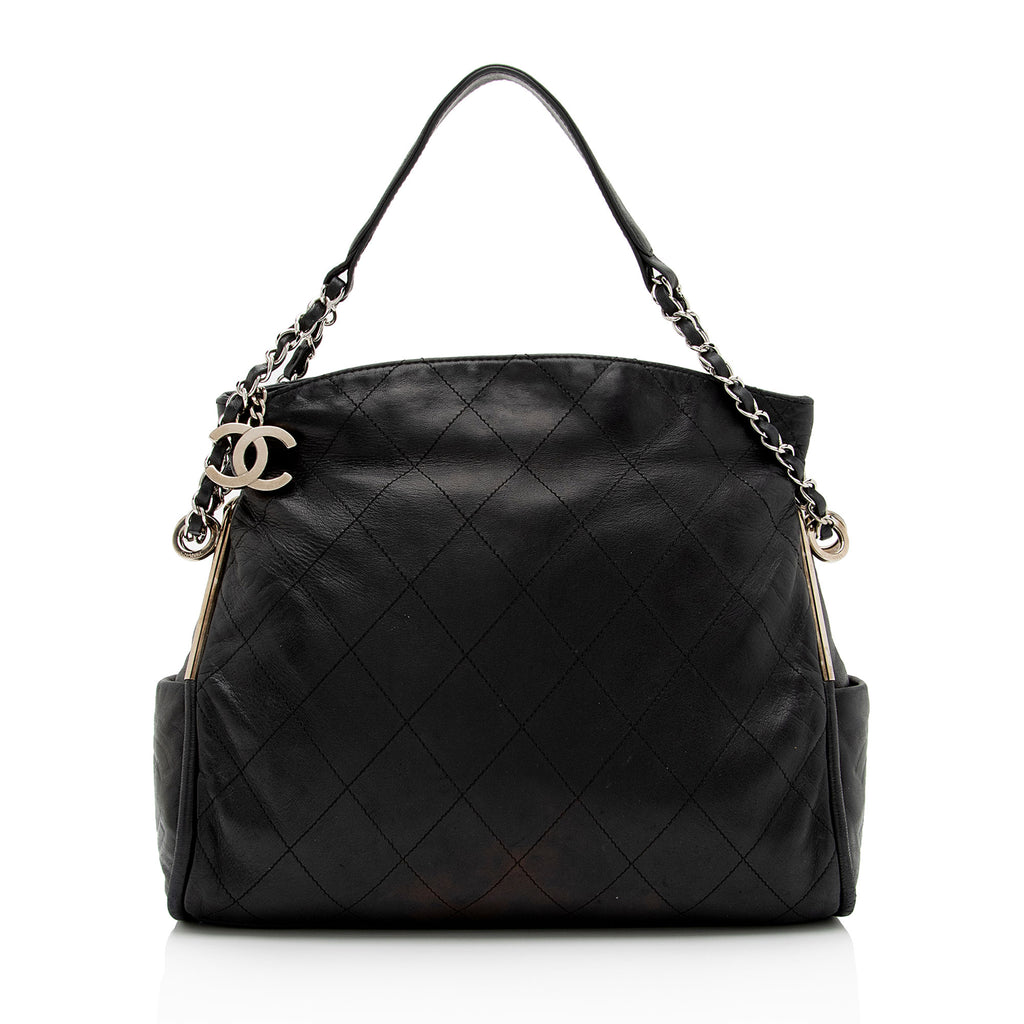 Chanel Peach Quilted Lambskin Ultimate Soft Hobo Silver Hardware, 2006  Available For Immediate Sale At Sotheby's
