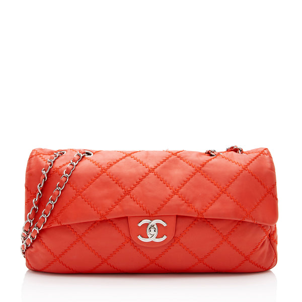 Chanel Black Leather Ultimate Stitch Classic Flap Handbag