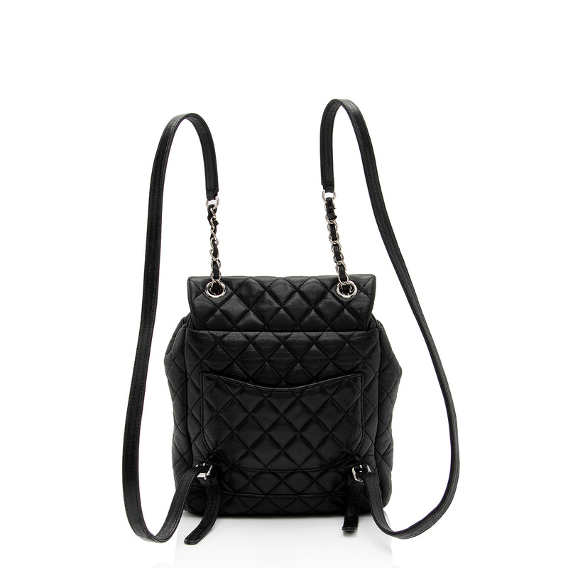 CHANEL Lambskin Quilted Large Urban Spirit Backpack Black ❤ liked on  Polyvore featuring bags, backpacks, chanel bags, flap…