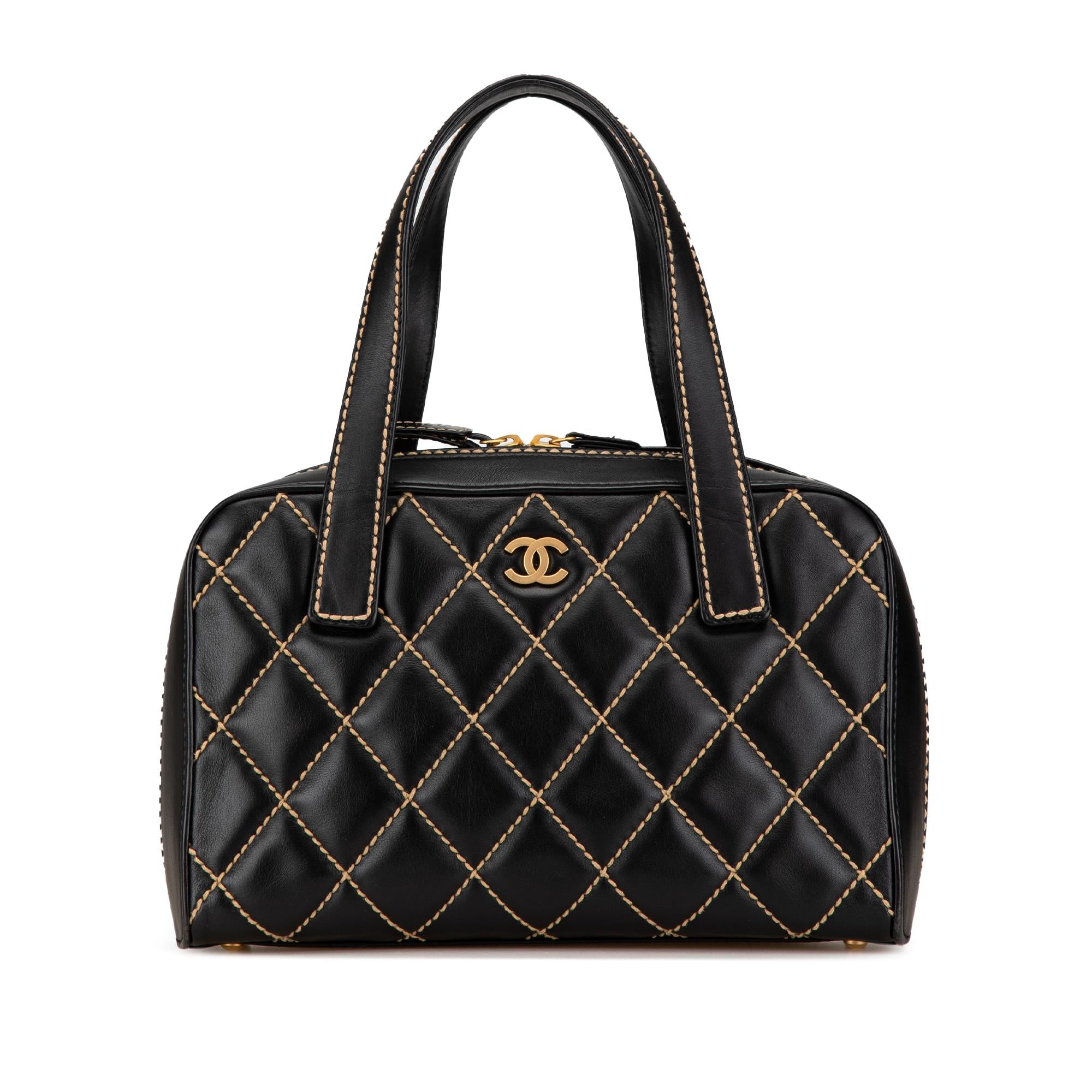 Chanel Lambskin Wild Stitch Handbag (SHG-xmx7gP)