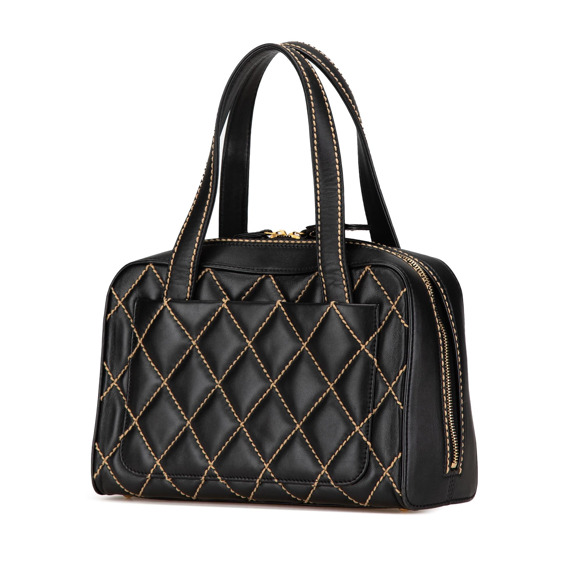 Chanel Lambskin Wild Stitch Handbag (SHG-xmx7gP)