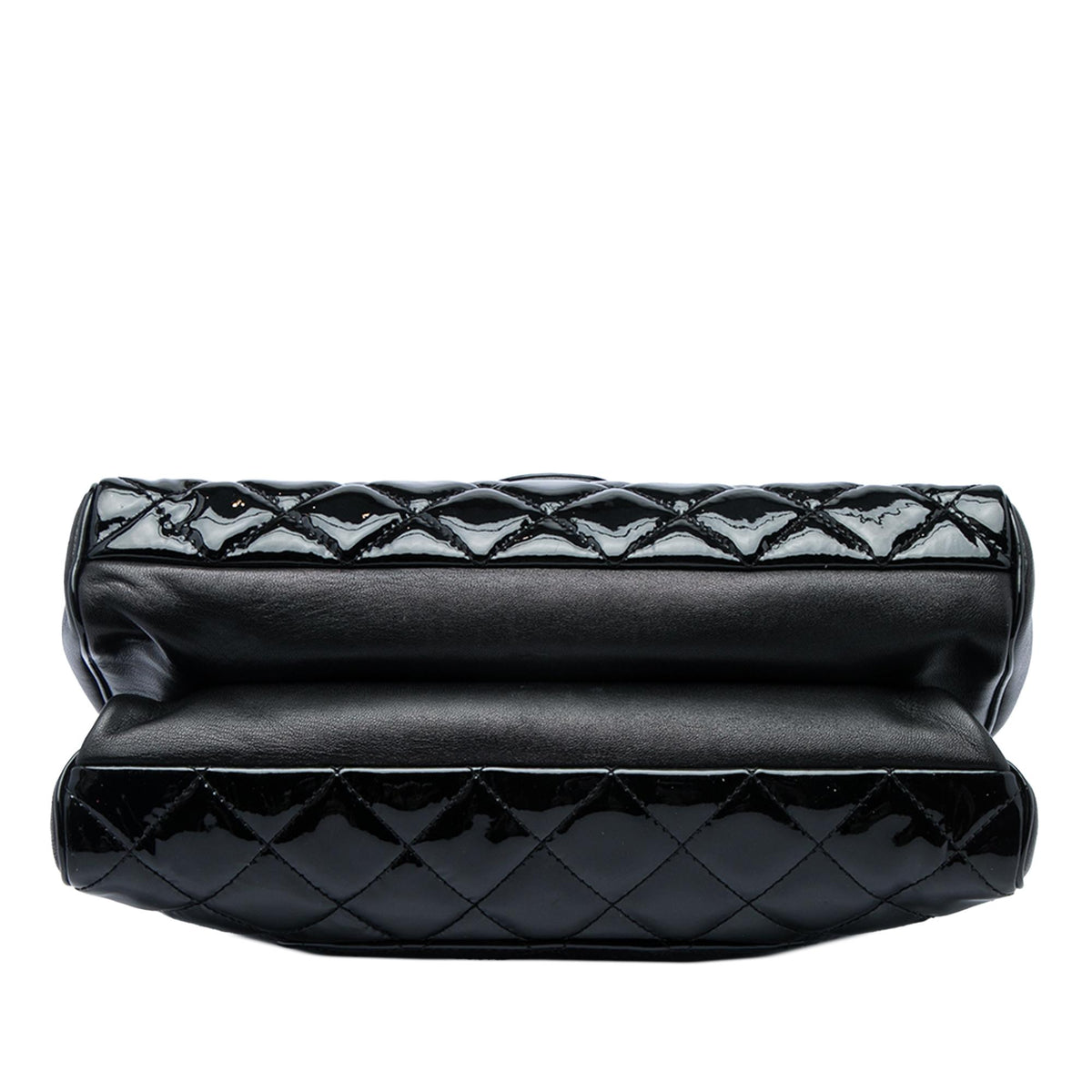 Chanel Large CC Quilted Patent Double Compartment Flap