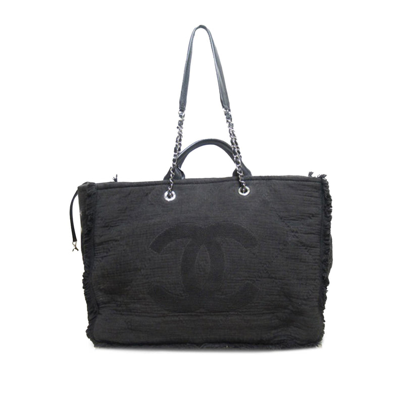 Chanel Large Canvas Double Face Shopping Tote SHG o4gXZL LuxeDH