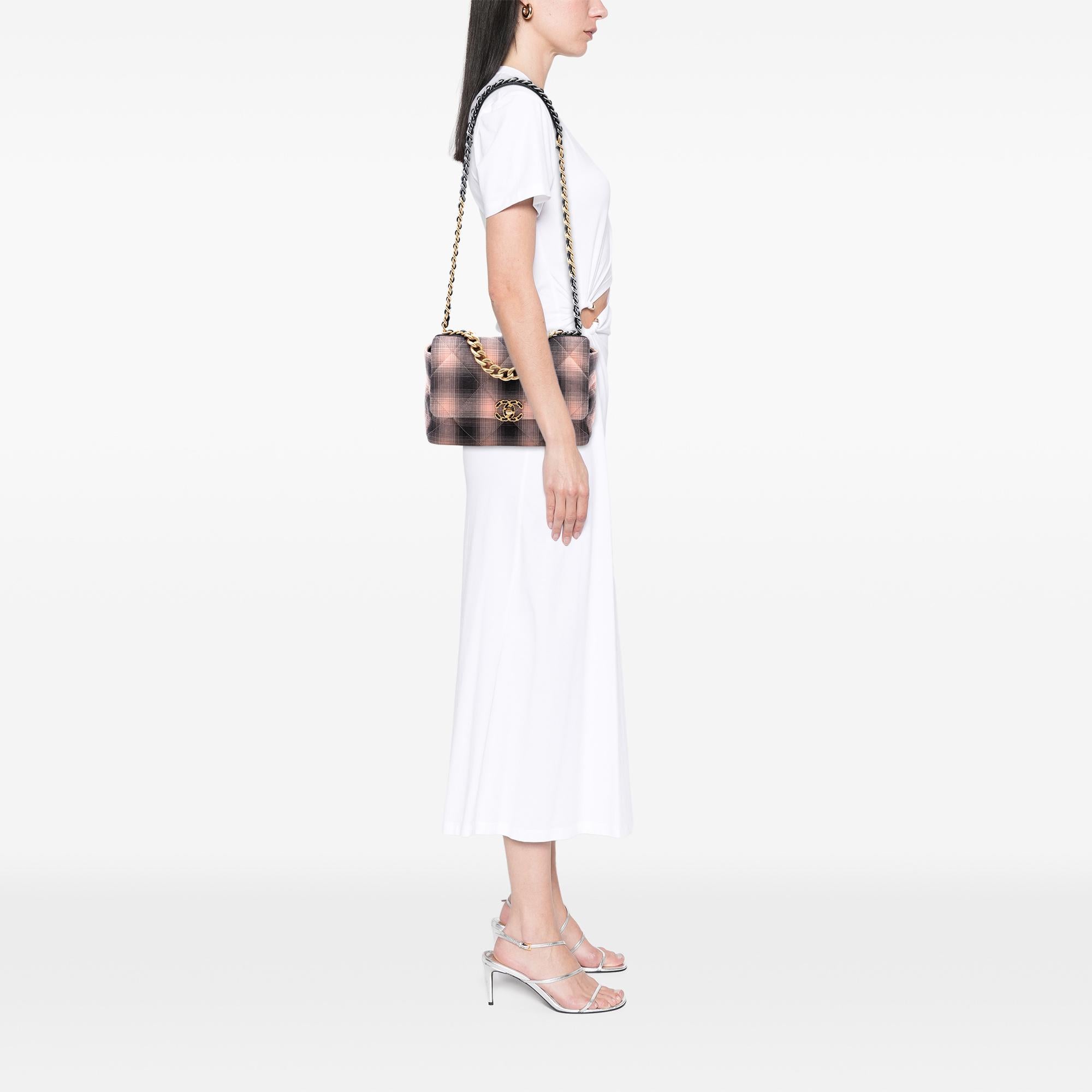 Chanel Large Cotton Check 19 Flap