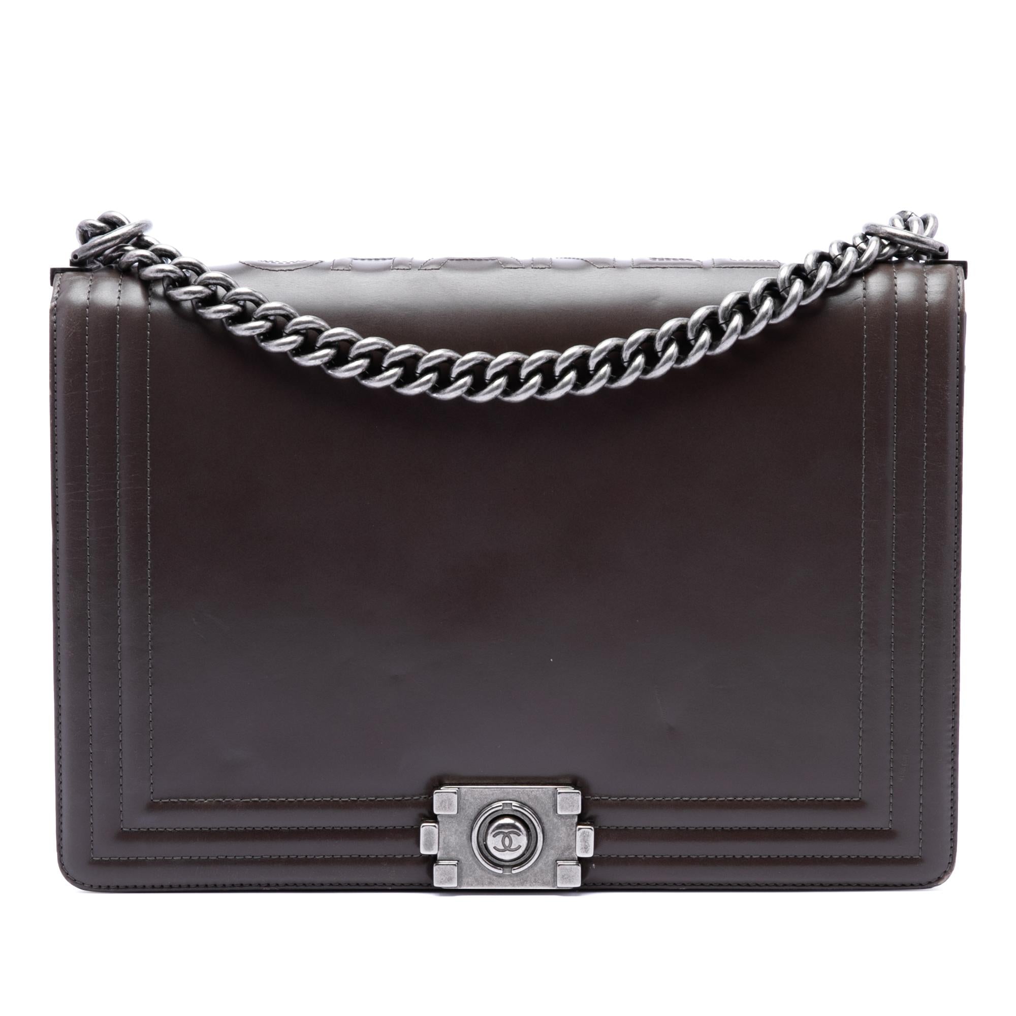 Chanel Large Glazed Calfskin Boy Flap