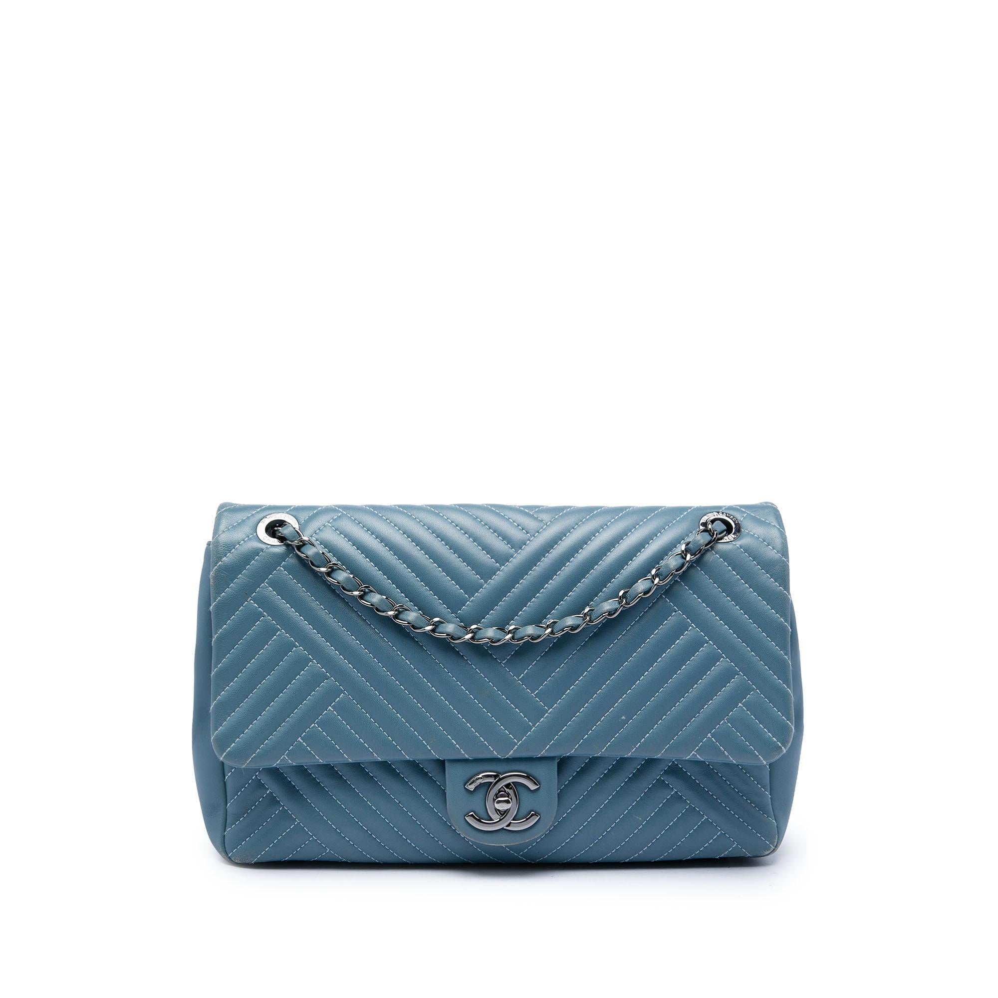 Chanel Large Lambskin CC Crossing Flap