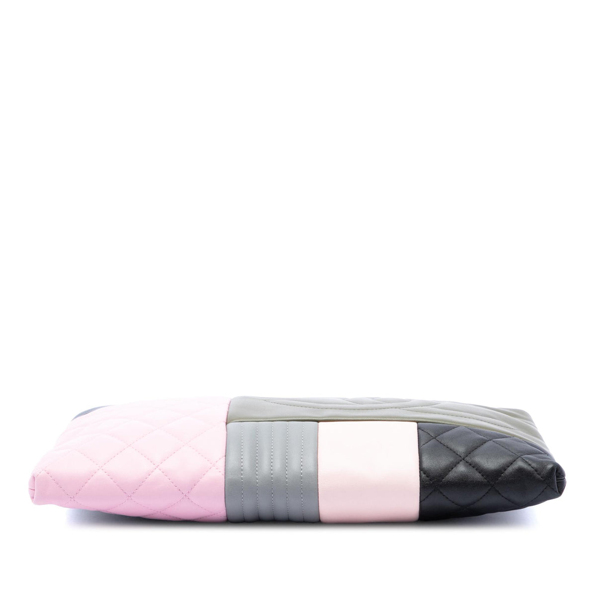 Chanel Large Lambskin Colorblock Patchwork O Case