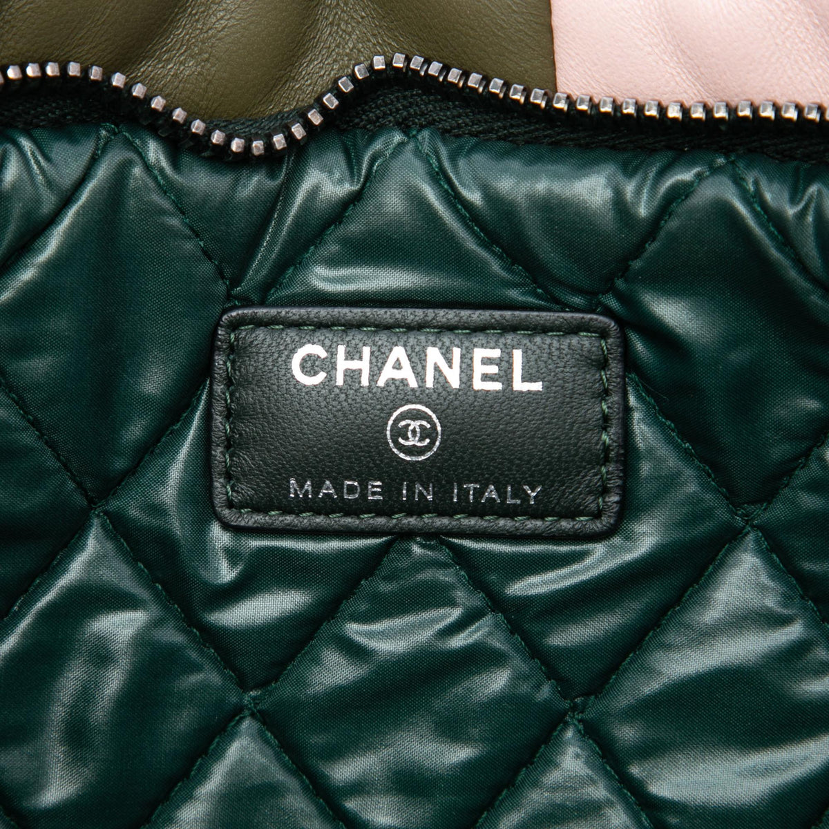 Chanel Large Lambskin Colorblock Patchwork O Case