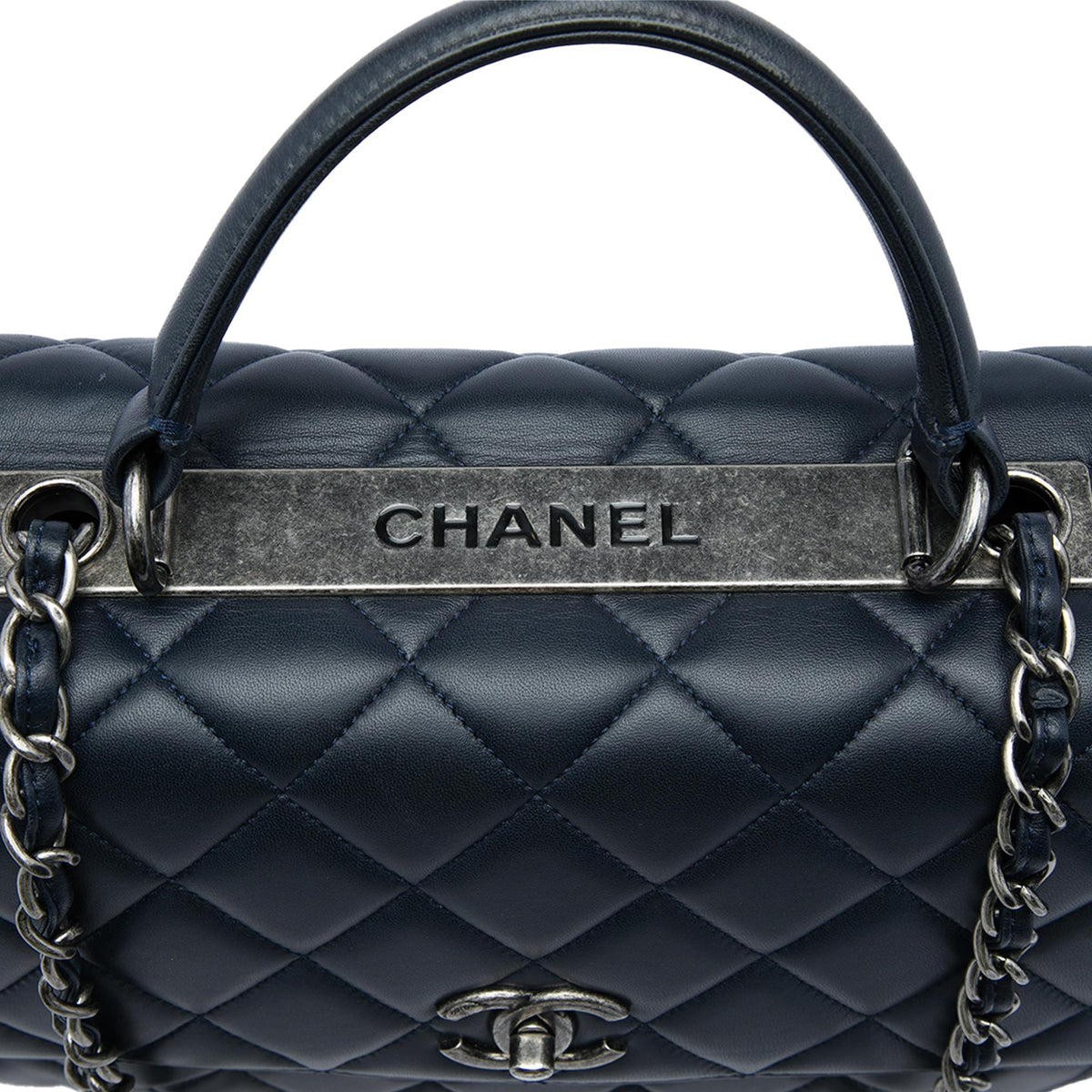 Chanel Large Lambskin Trendy CC Top Handle Flap
