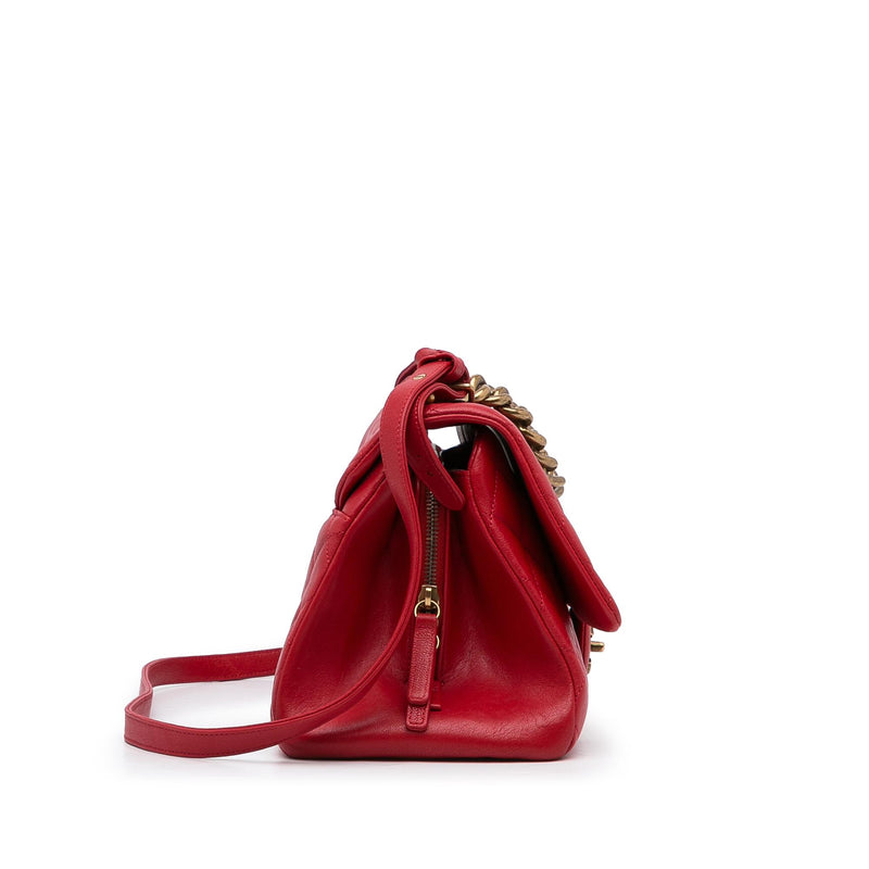 Chanel Large Paris Rome Calfskin Trapezio Bag (SHG-qXqdR0)