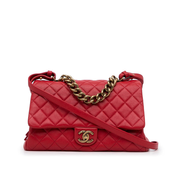 Chanel Paris in Rome Drawstring Bag Quilted Lambskin Small