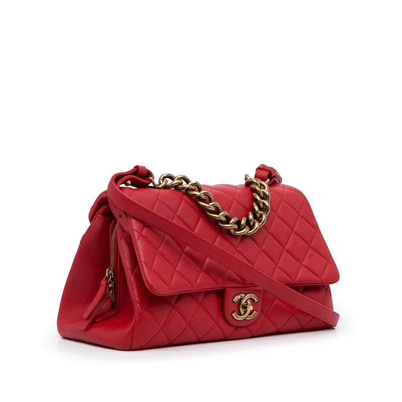 CHANEL, Bags, Chanel Large Quilted Lamb Leather Classic Flap Handbag