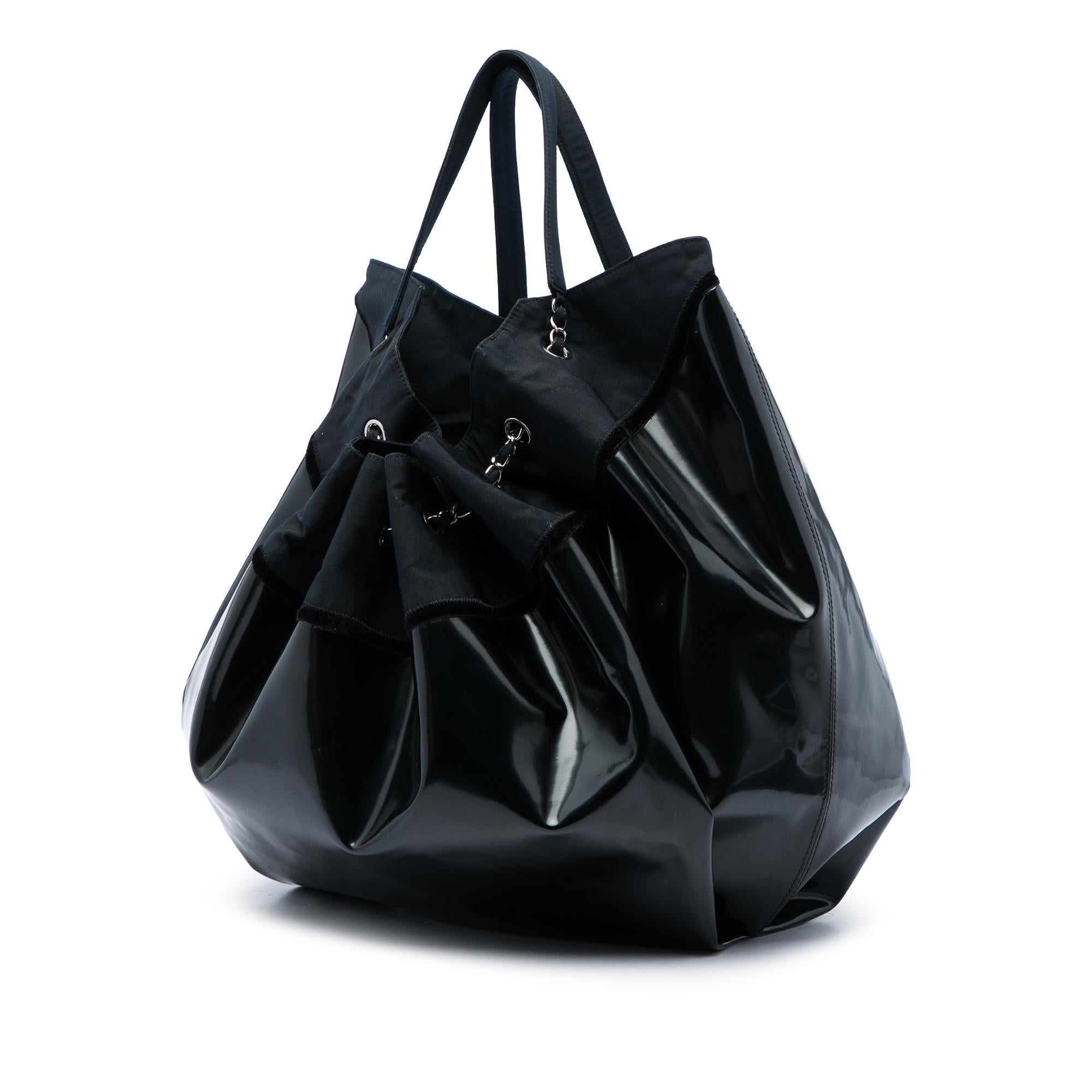 Chanel Large Patent Stretch Spirit Cabas Tote