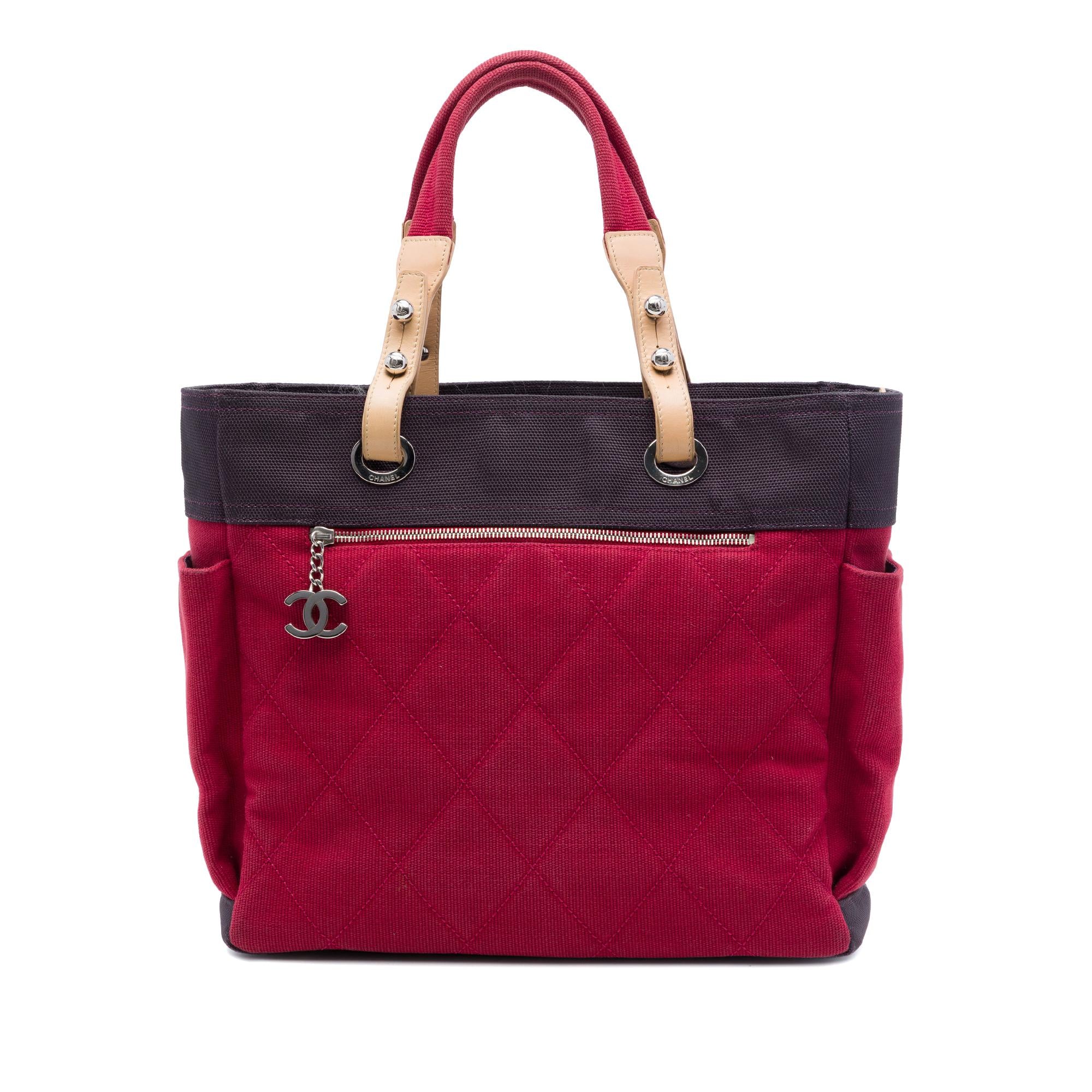 Chanel Large Quilted Canvas Paris Biarritz Tote