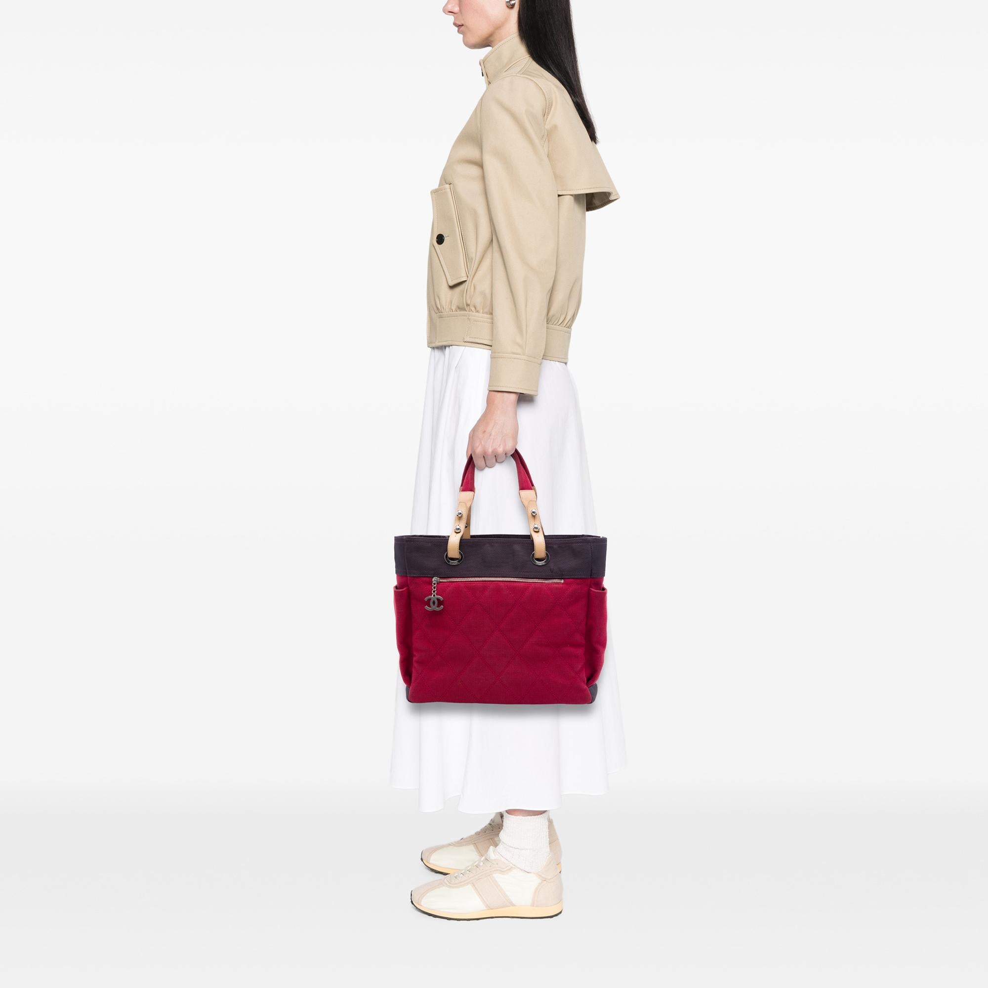 Chanel Large Quilted Canvas Paris Biarritz Tote