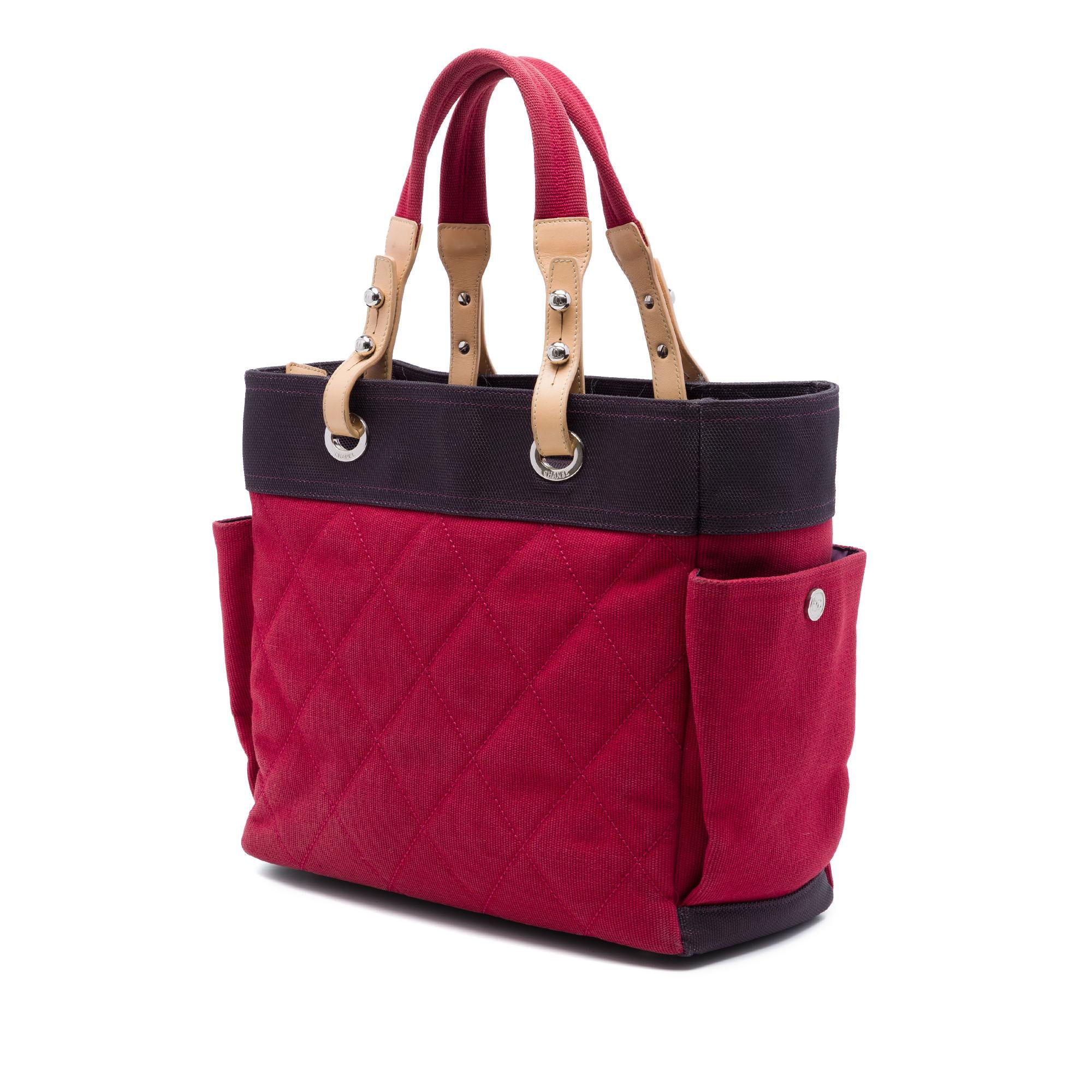 Chanel Large Quilted Canvas Paris Biarritz Tote