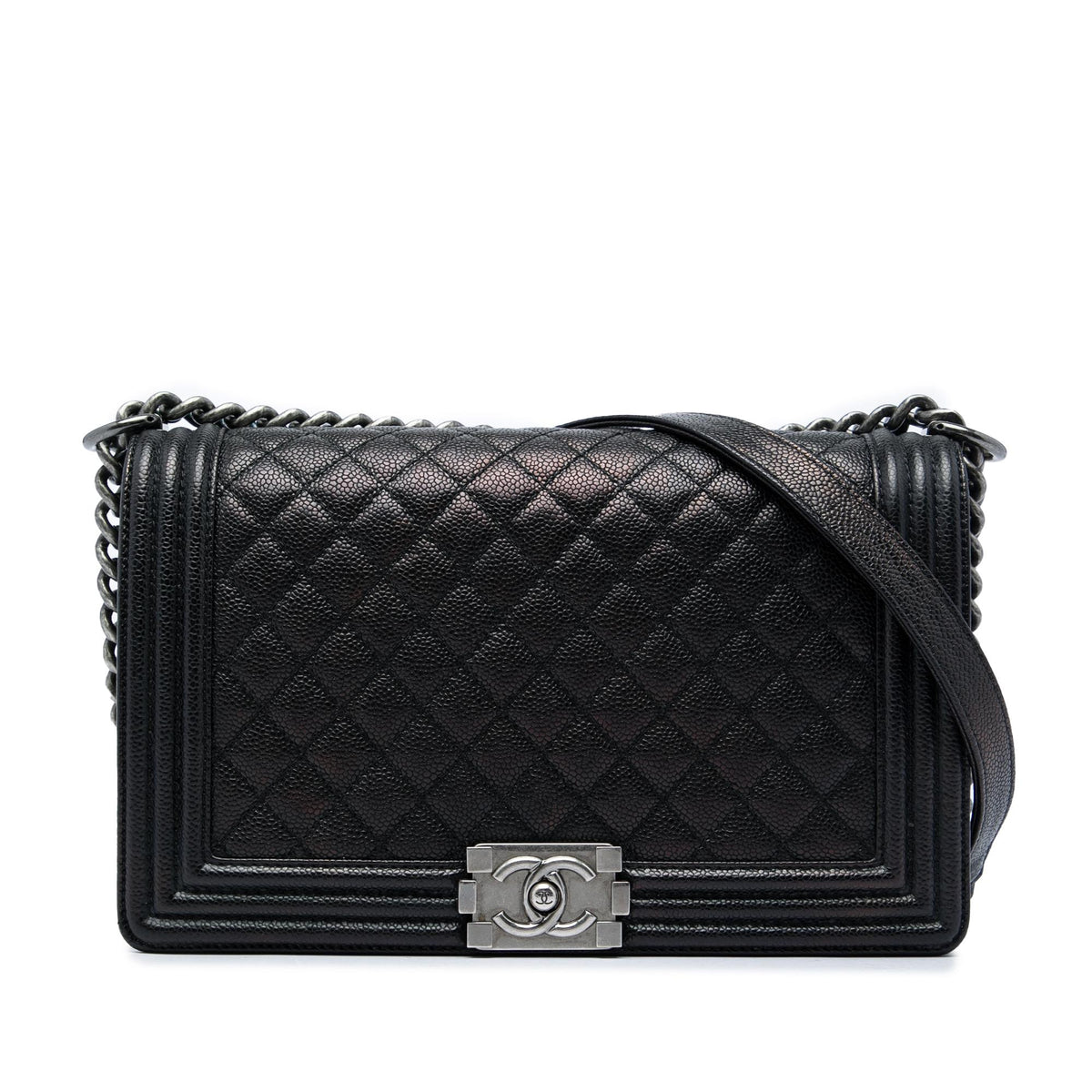 Chanel Large Quilted Caviar Boy Flap