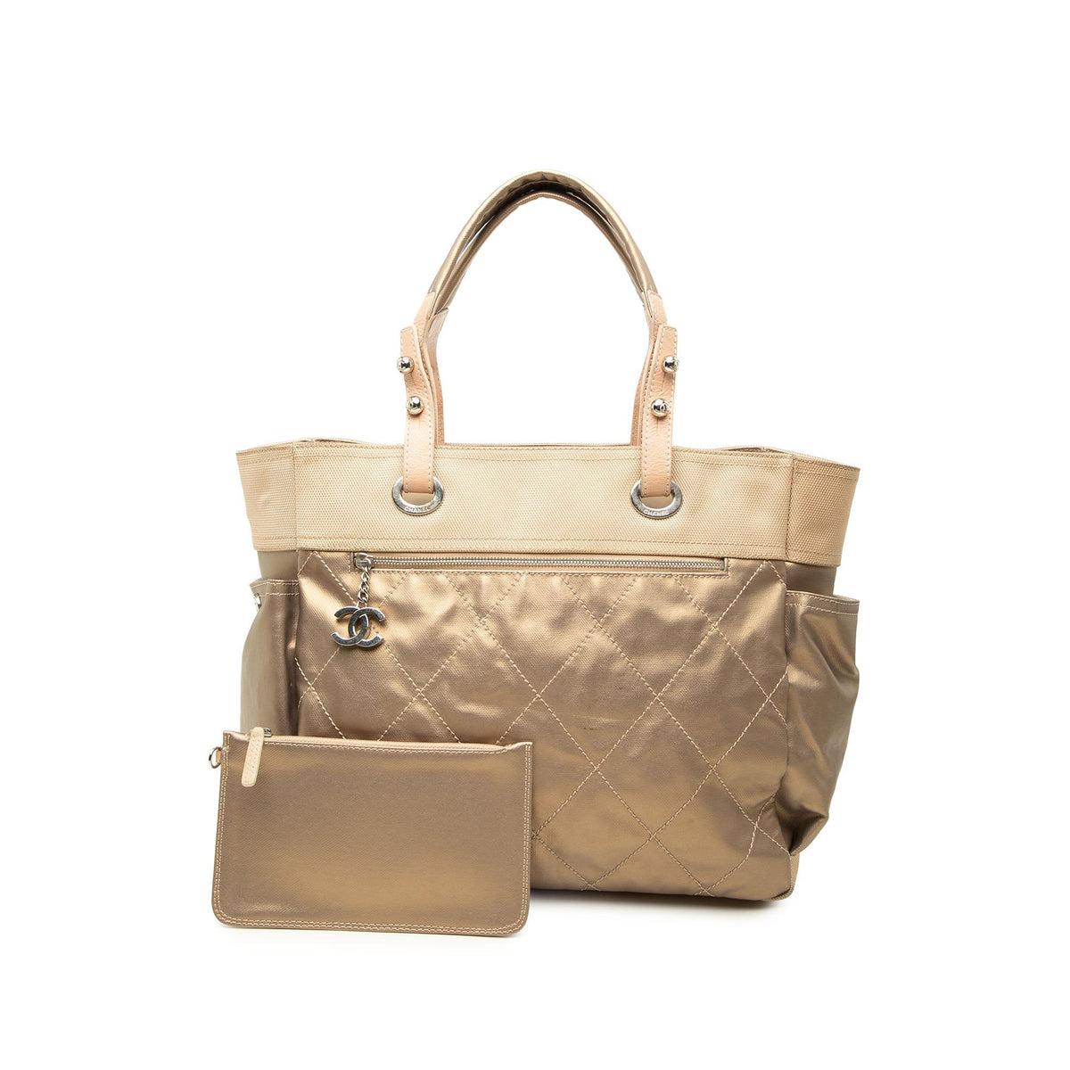 Chanel Large Quilted Coated Canvas Paris Biarritz Tote