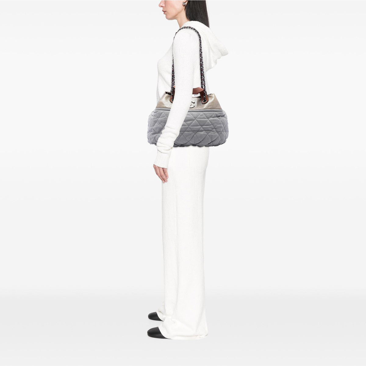 Chanel Large Quilted Iridescent Calfskin In The Mix Satchel