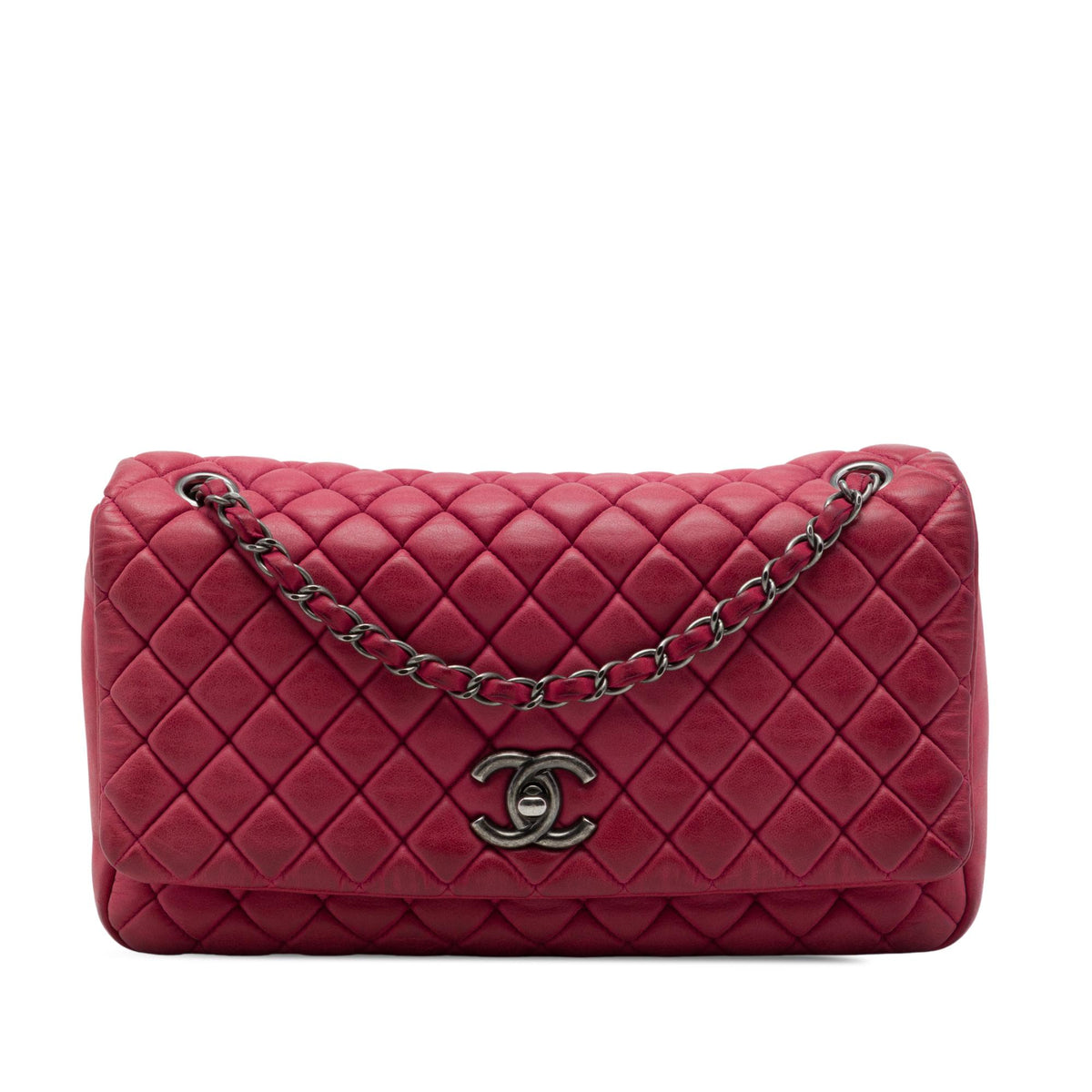 Chanel Large Quilted Iridescent Calfskin New Bubble Flap