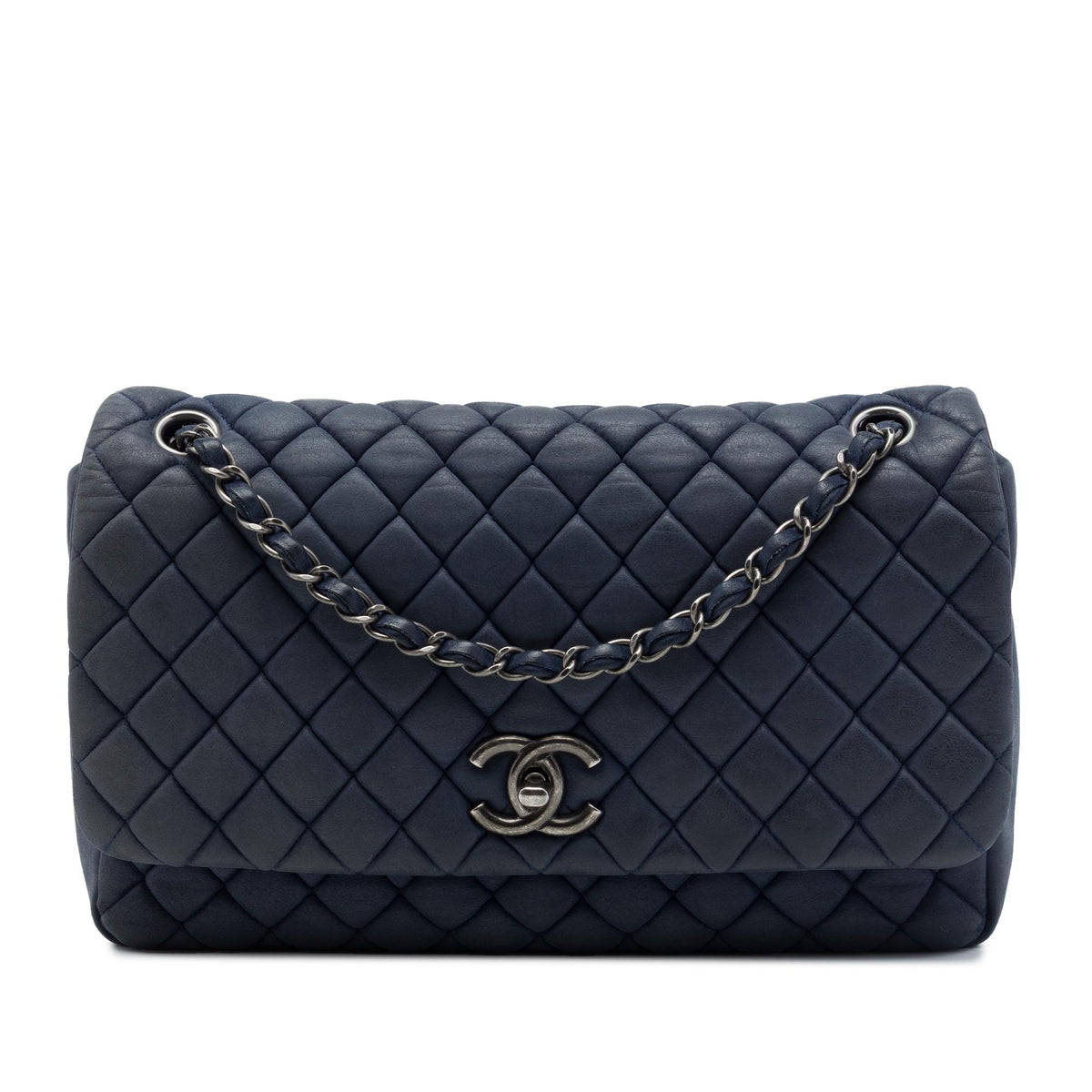 Chanel Large Quilted Iridescent Calfskin New Bubble Flap